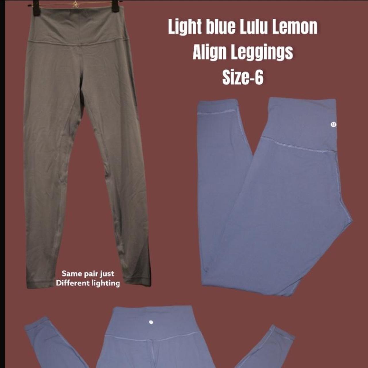 Light Blue Lulu leggings , size 6