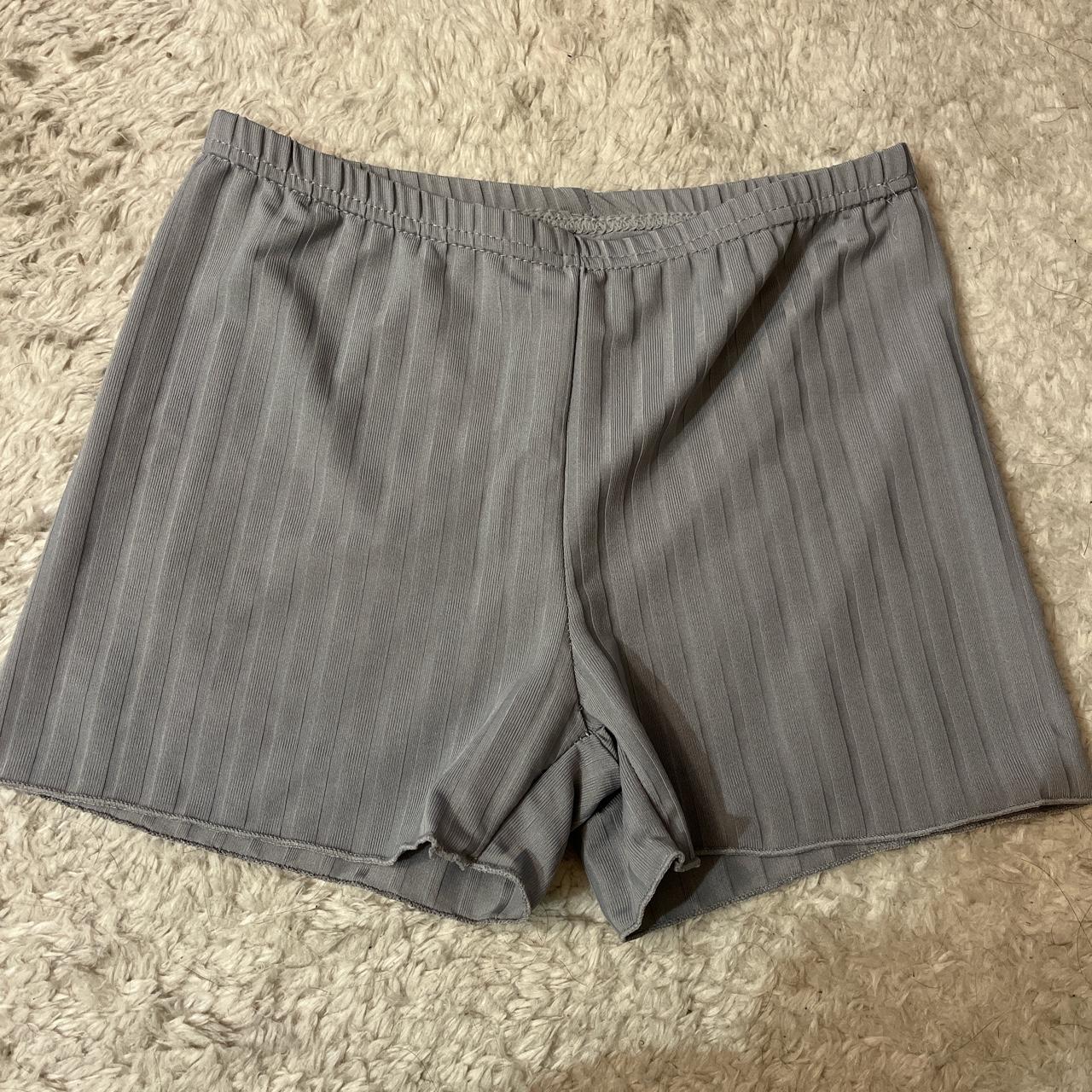 Women's Blue and Silver Shorts | Depop