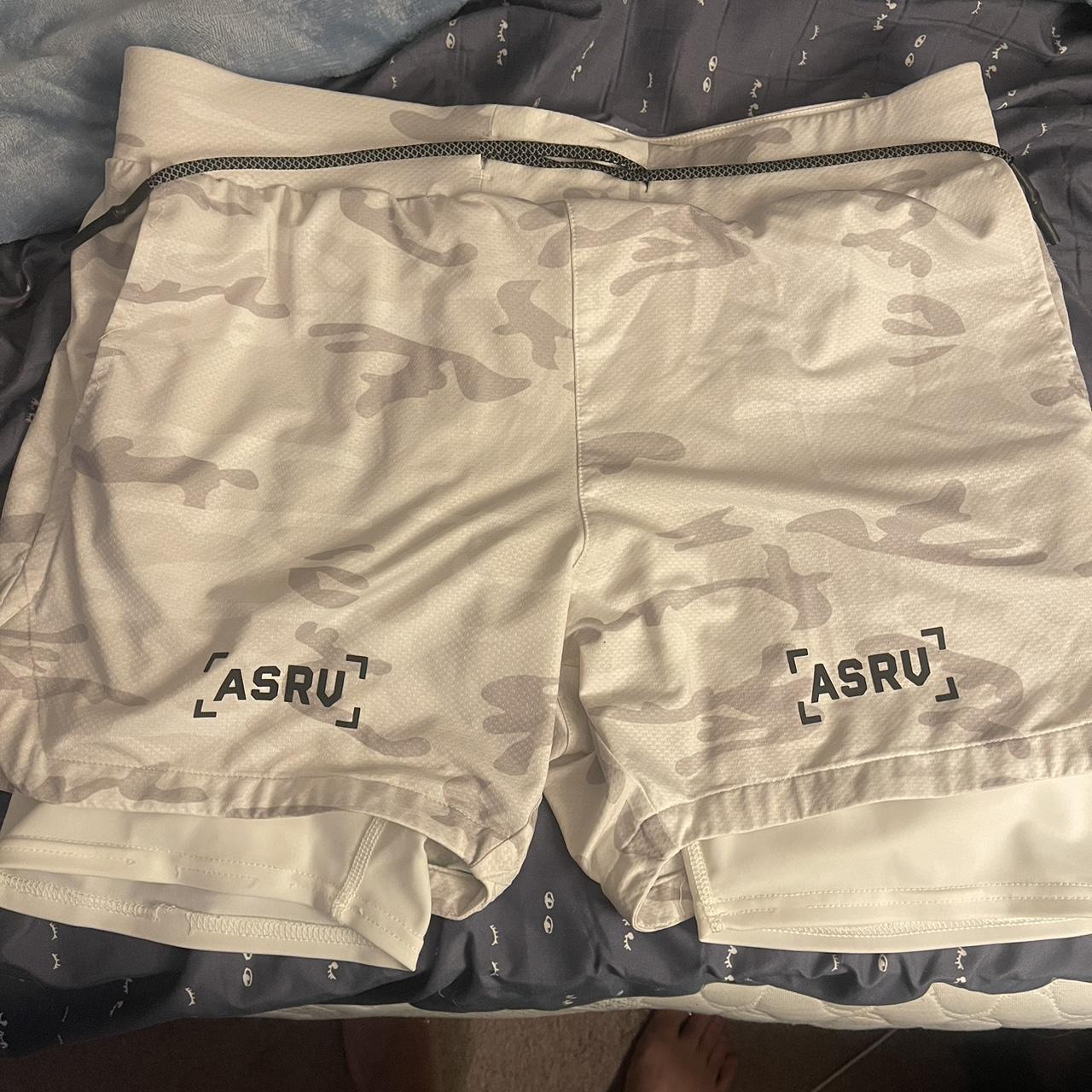 Asrv Men S White And Grey Shorts Depop