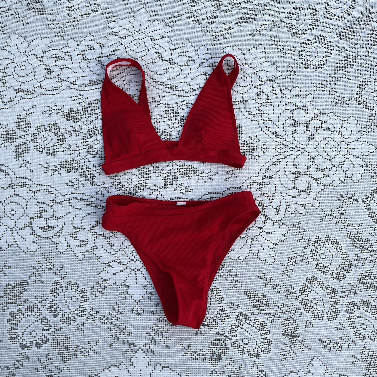 Frankies Bikinis Women's Red Bikinis-and-tankini-sets | Depop