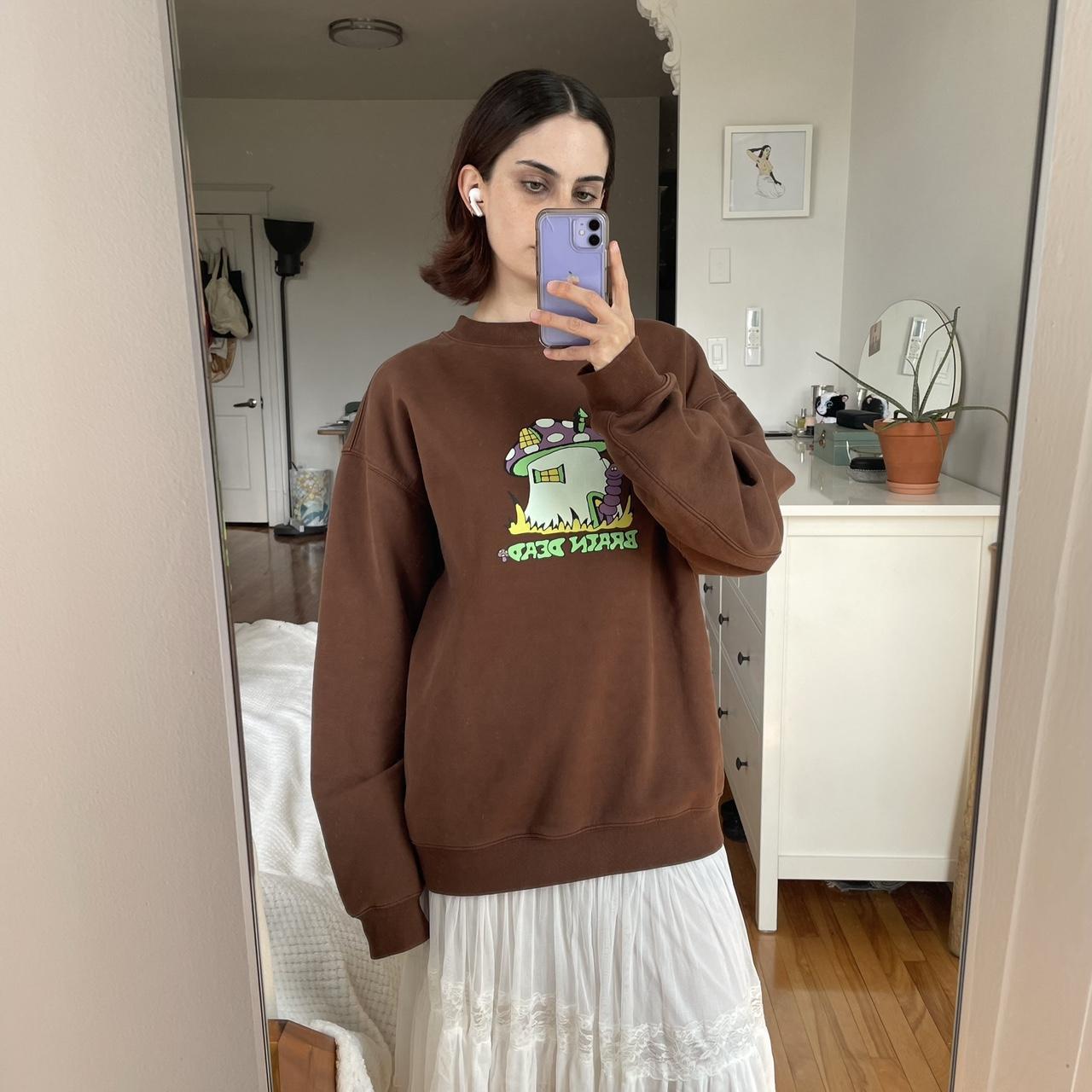 Brain Dead Mushroom House Brown Crewneck Like new! | Depop
