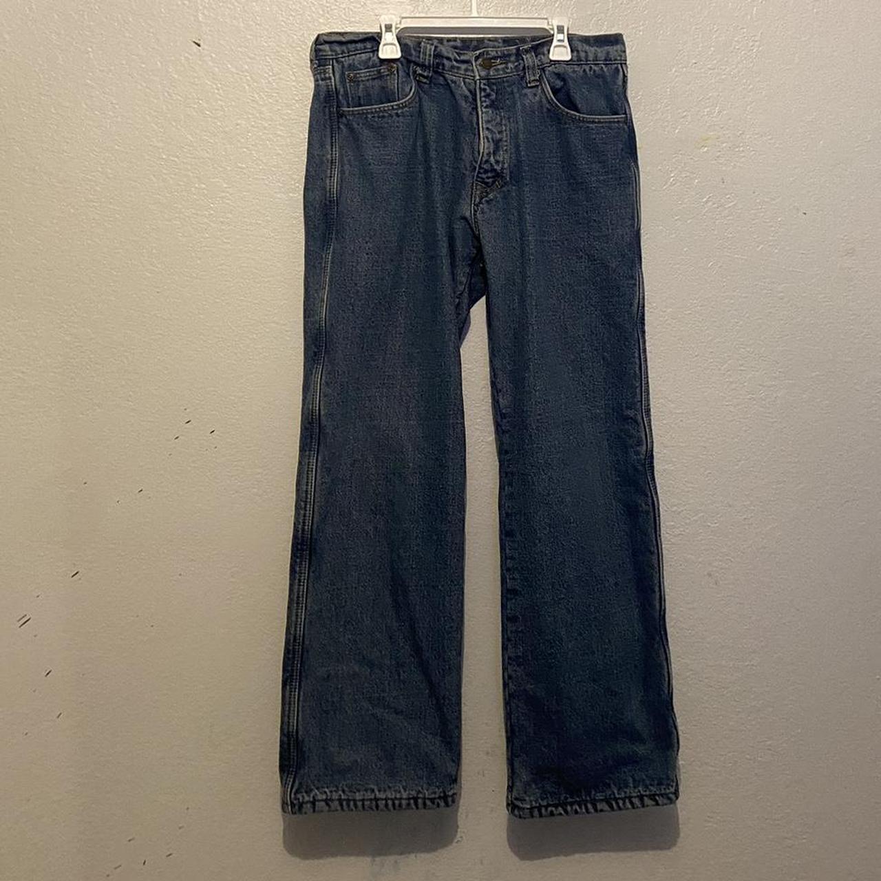 Smith's Workwear Men's Blue and Navy Jeans | Depop