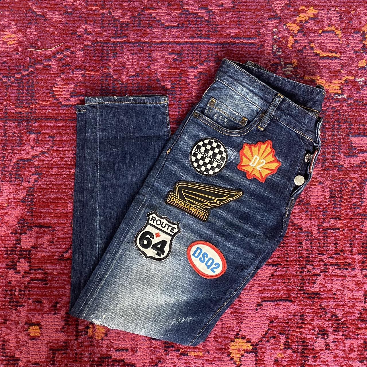 dsquared 2 patch logo skater jeans Size S | Depop