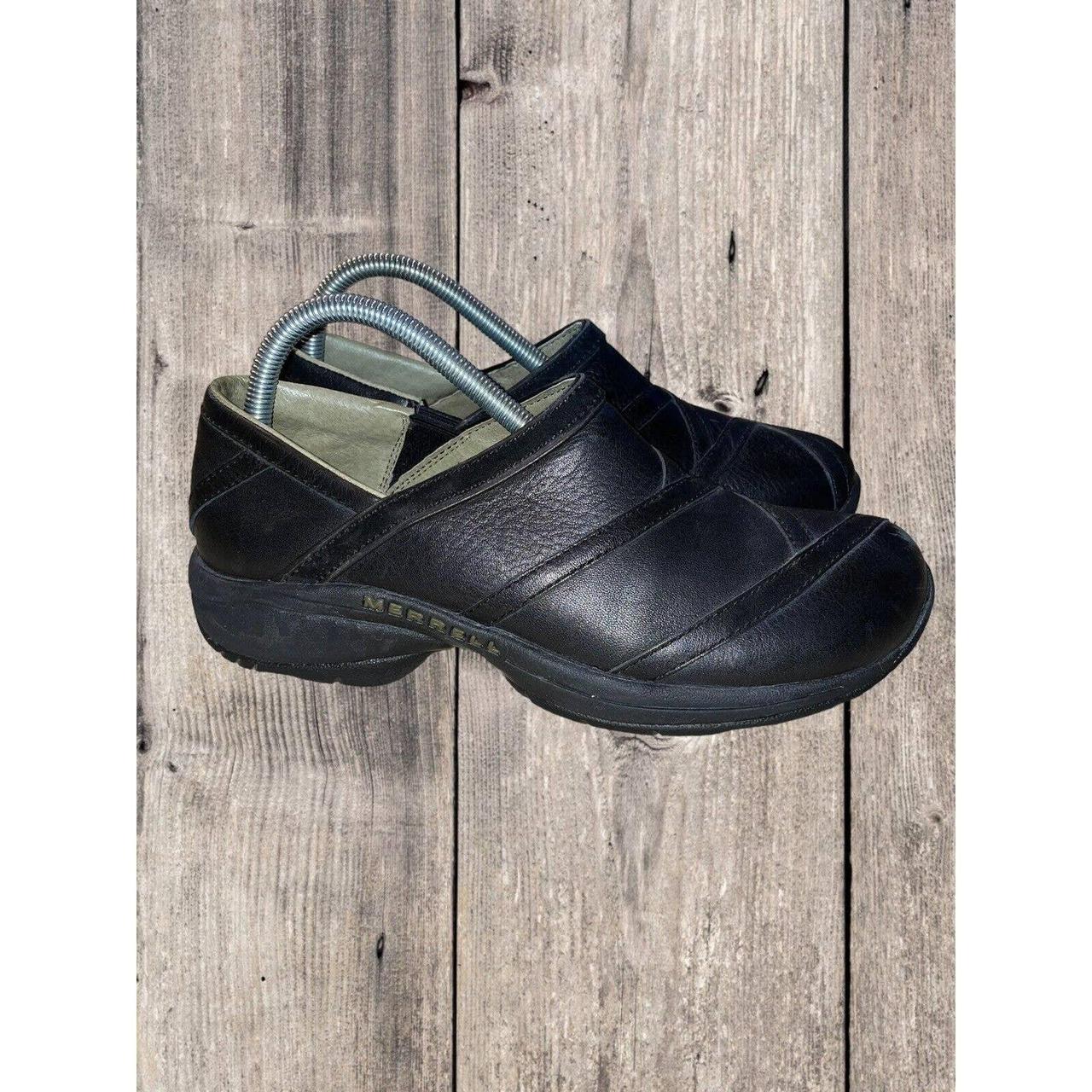 Merrell black leather on sale shoes