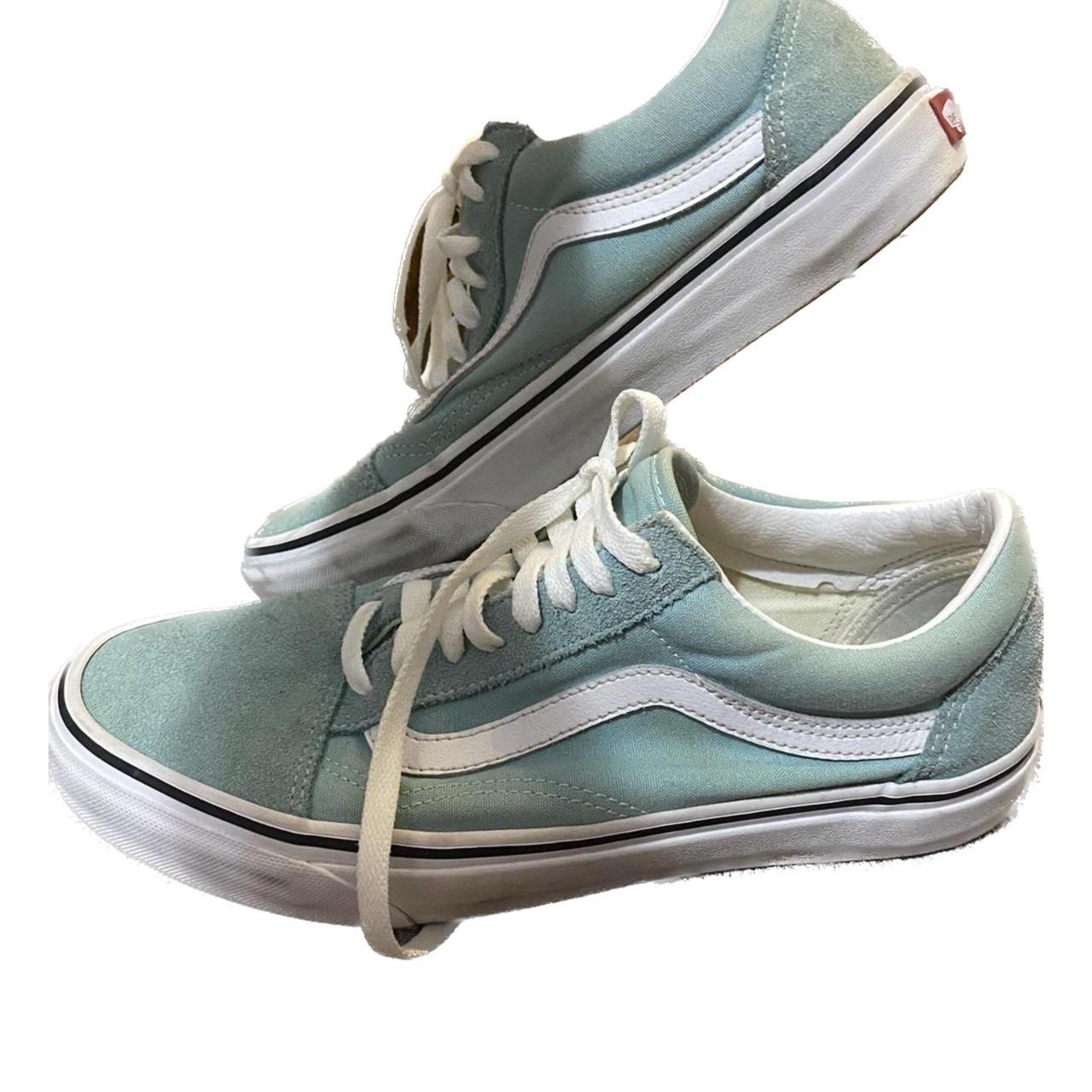 Mint green best sale and gray vans