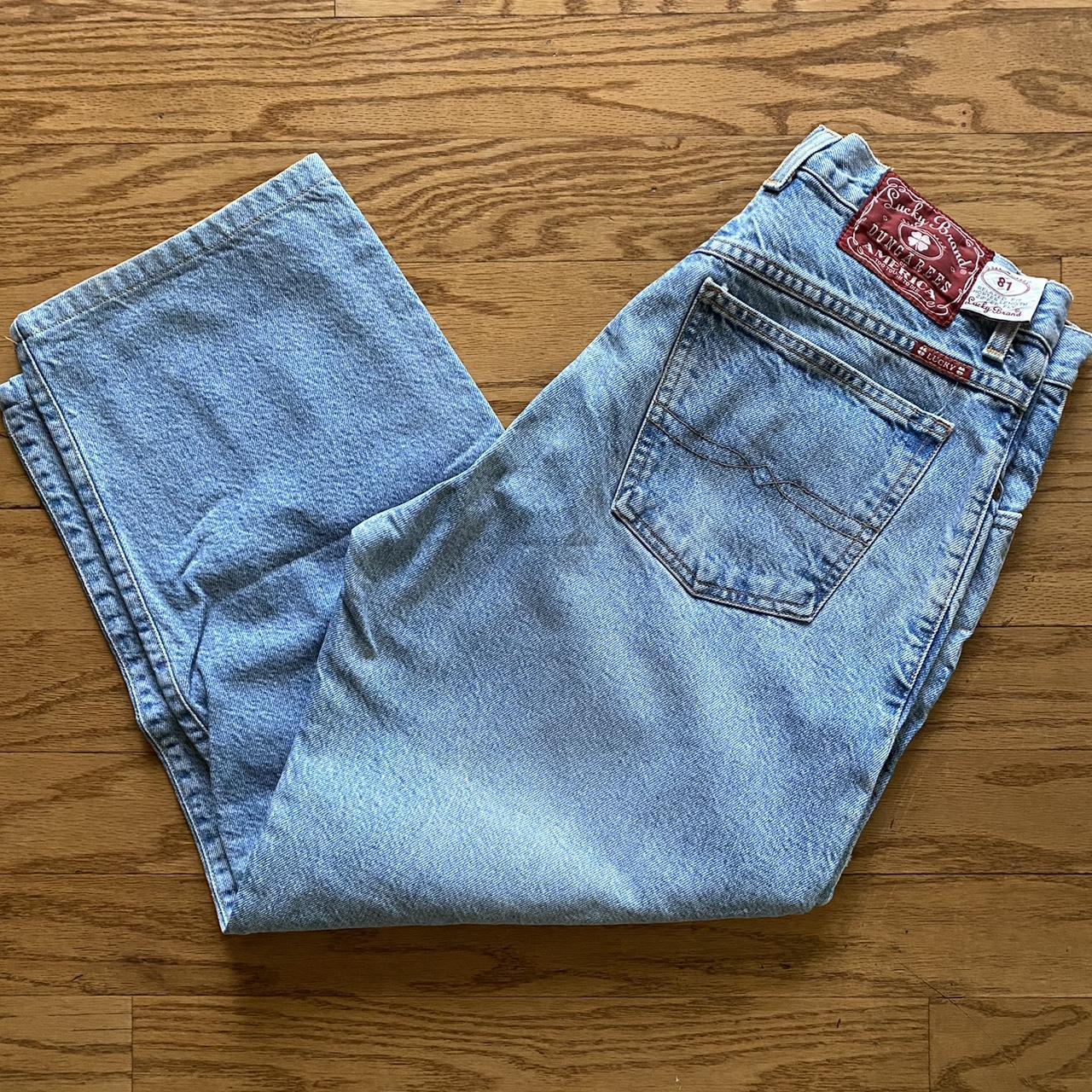 Vintage 90s Men’s Lucky Brand Faded Denim Jeans Size... - Depop