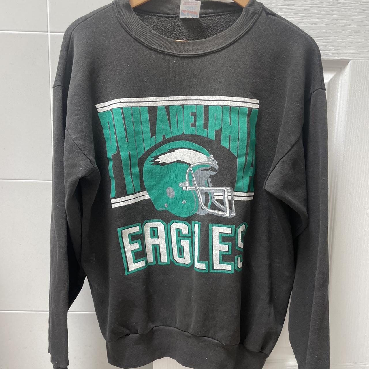 Very worn Vintage Philadelphia Eagles vintage jumper - Depop