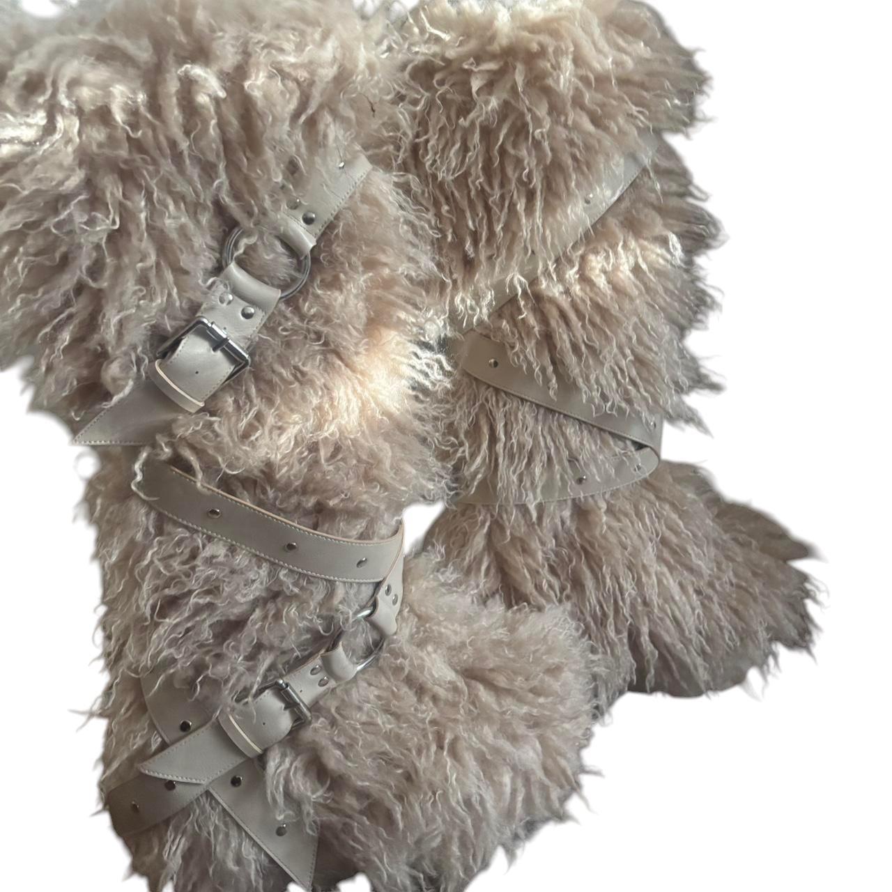 Dolls Kill, WILD INSTINCTS FAUX FUR BOOTS SAND,