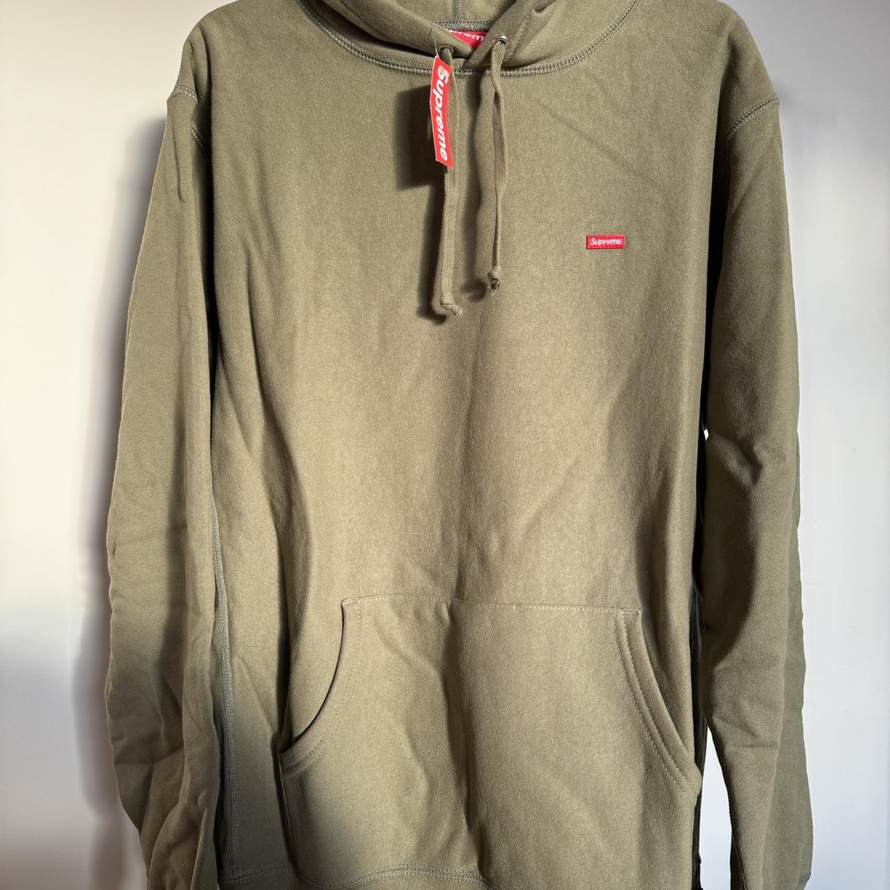 Supreme Small Box Logo Hooded Sweatshirt , Olive, Size...