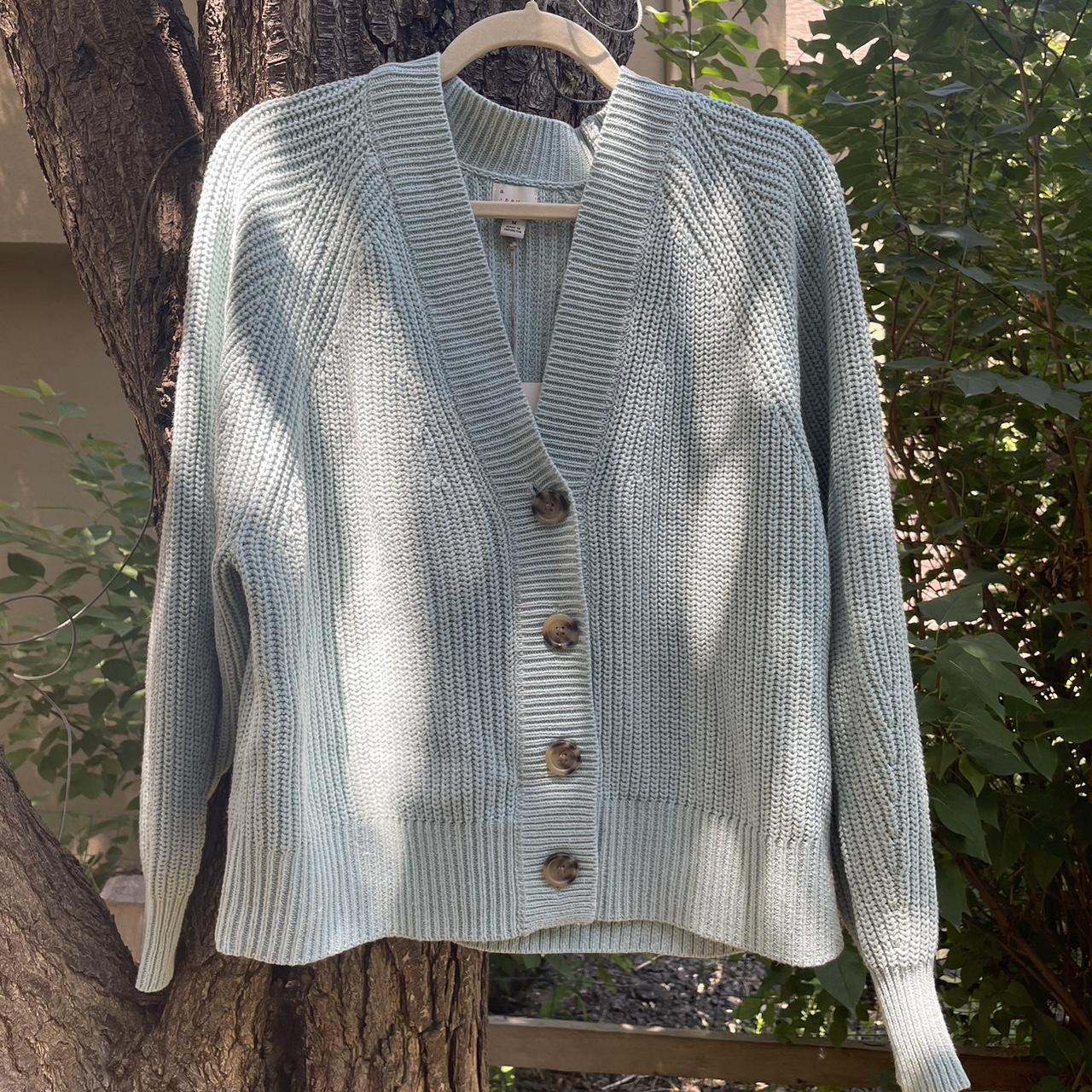 light blue knit cardigan 🩵🍂 like new & great for... - Depop