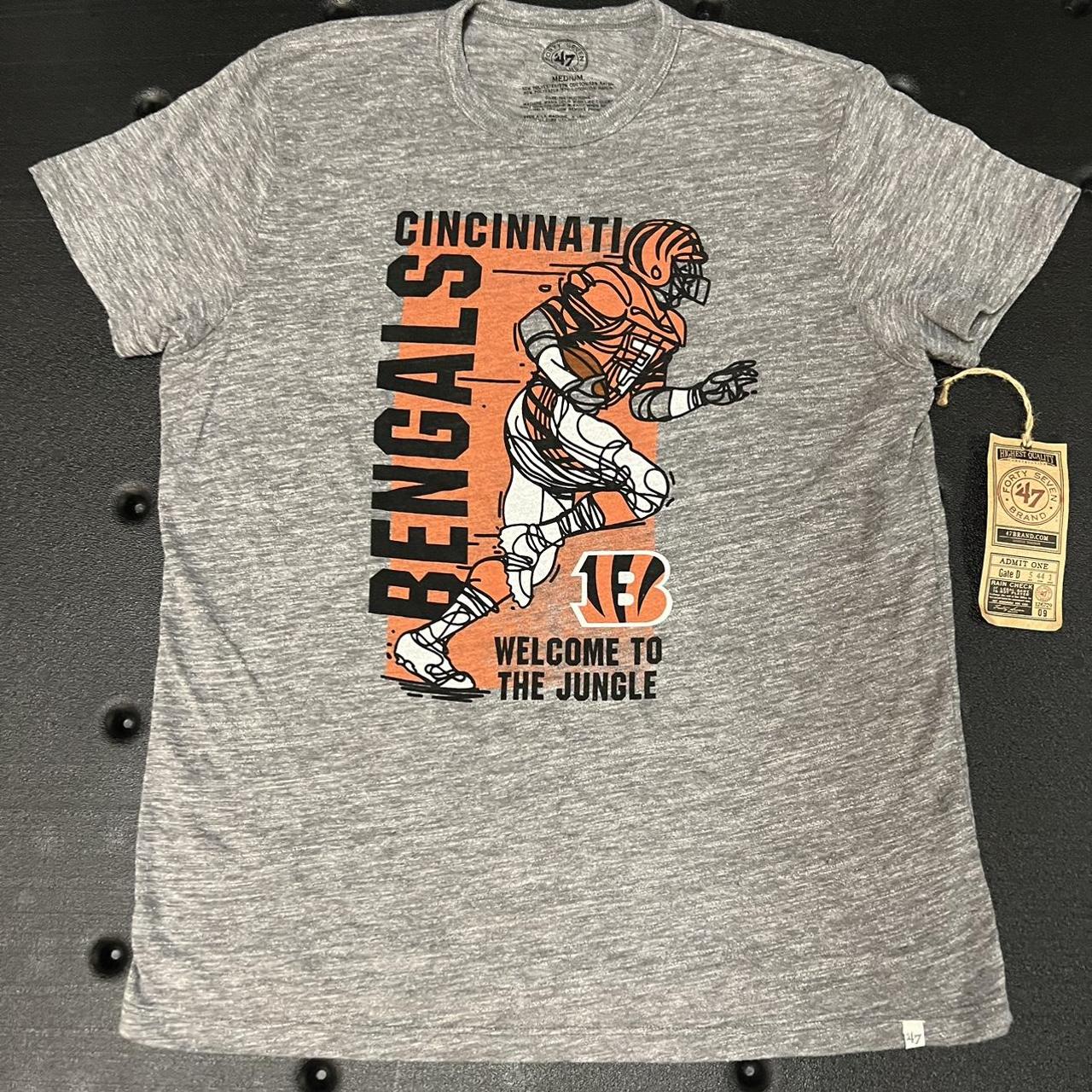 47 BRAND Cincinnati Bengals Welcome To The Jungle Mens Tee - BLACK