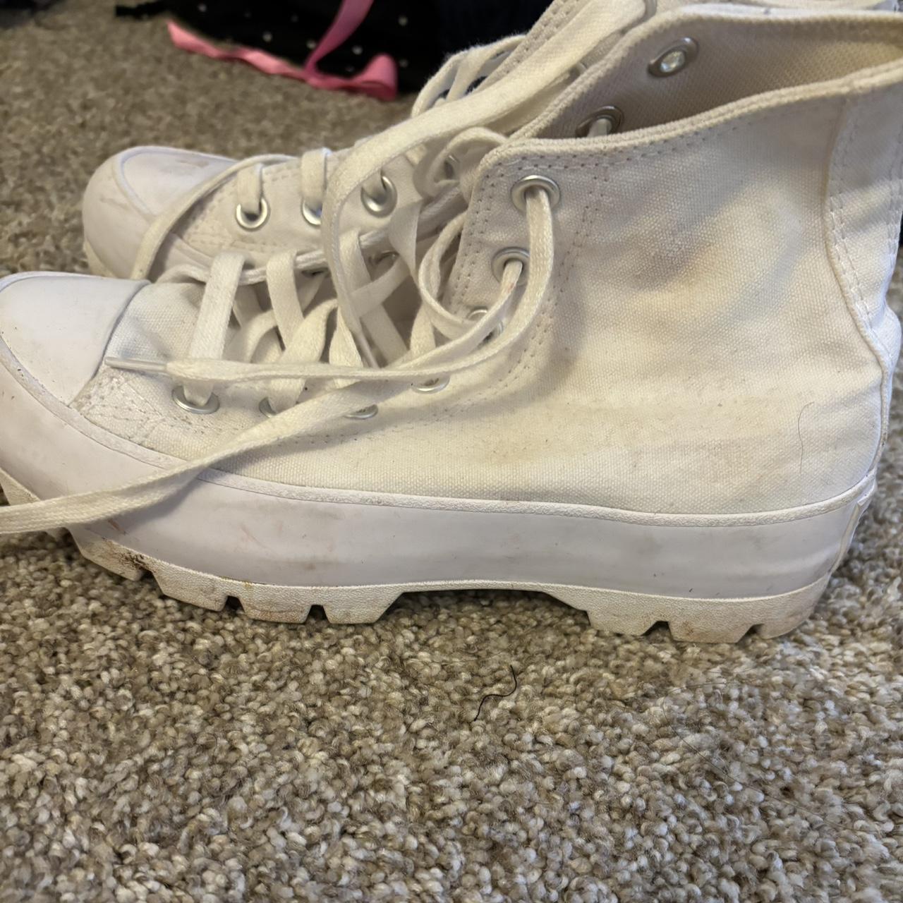 high top white converse platform