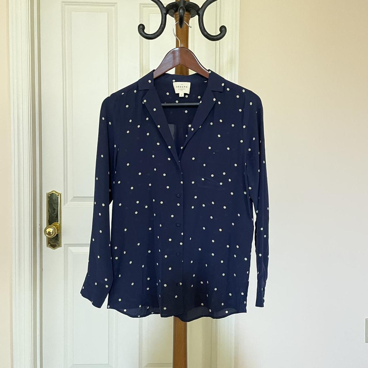 Sezane silk button down, FR 36 / US size 4. Worn a... - Depop