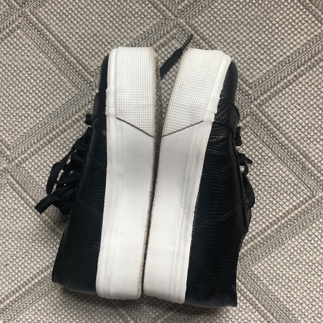 superga black leather platform sneakers