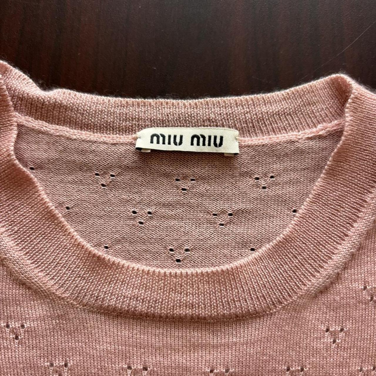 Miu Miu Women's Sweater - Pink/Tan - S – Miu miu … - image 2