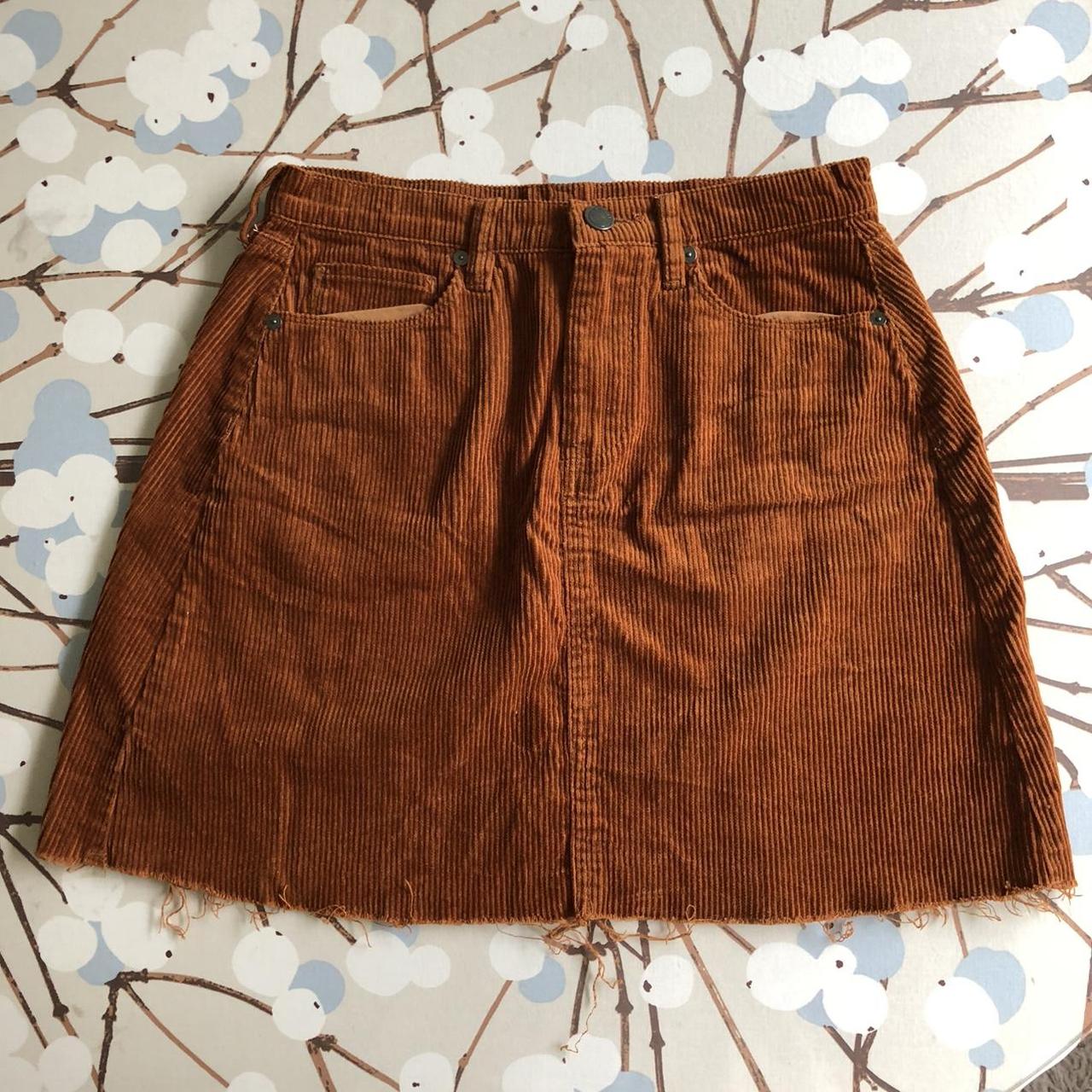 Rust corduroy 2024 mini skirt