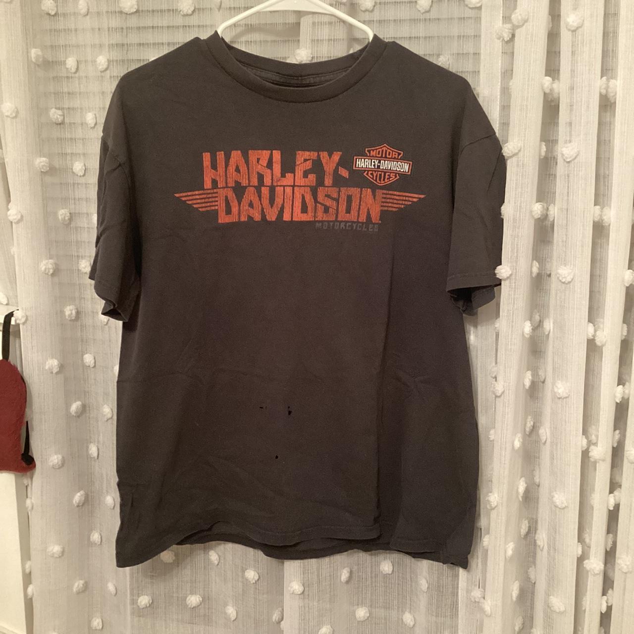 Greyish- off black Harley Davidson tshirt. Cute... - Depop