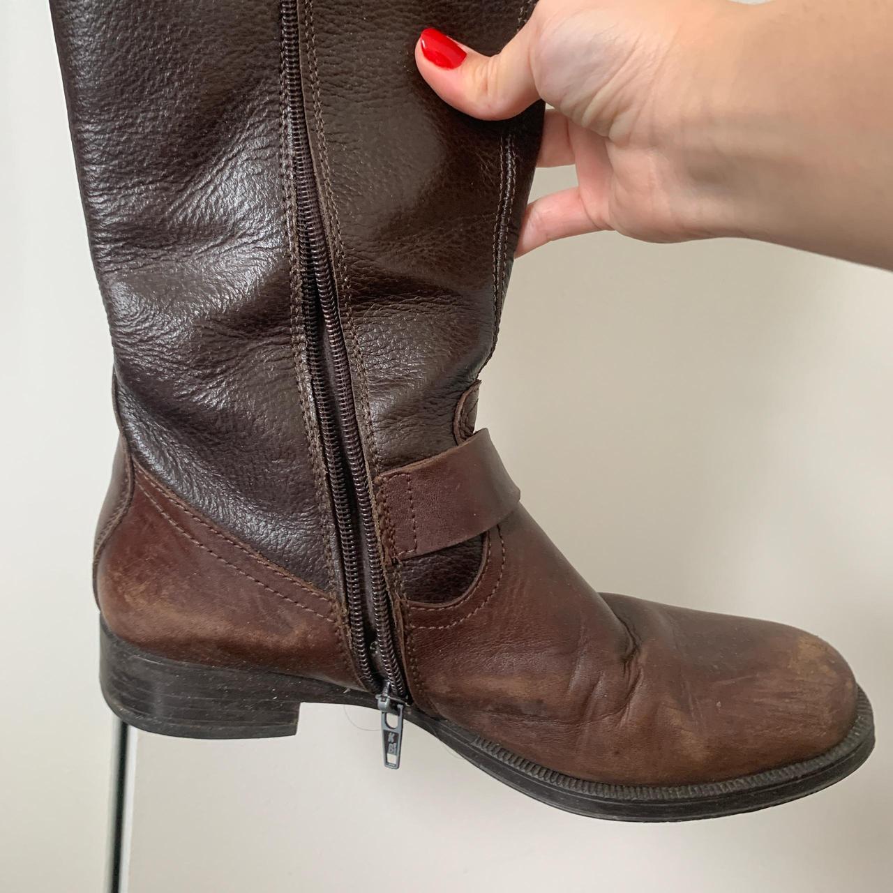 Perfectly worn brown leather riding boots Aldo Size 38