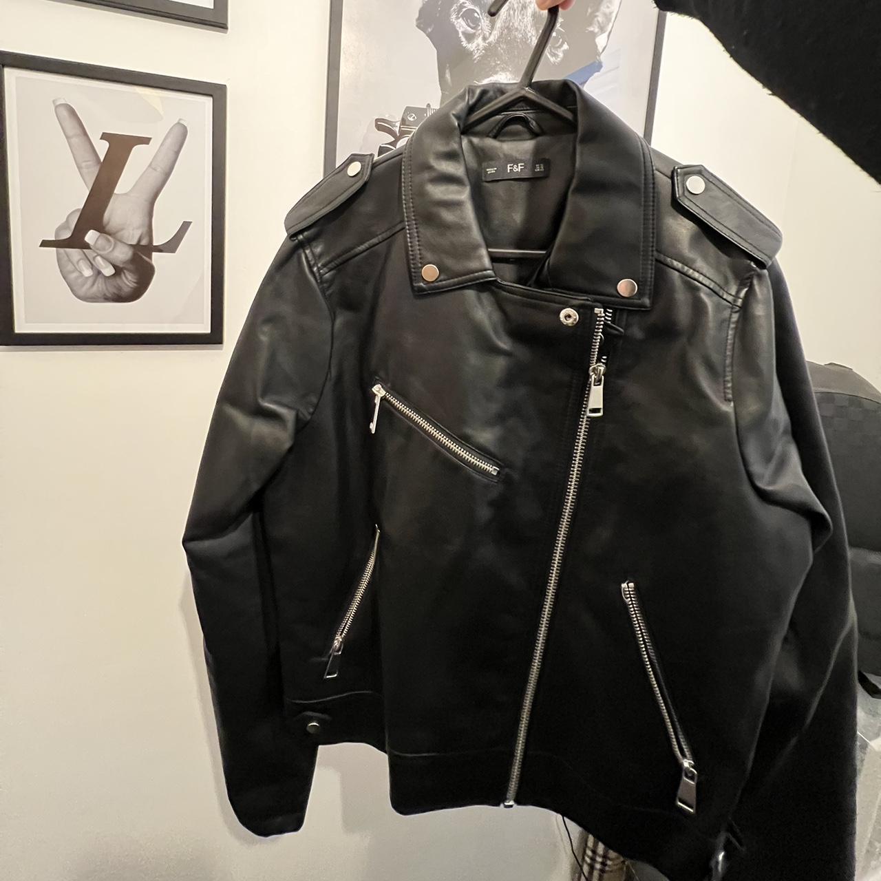 Faux Leather Jacket 🧥 Size 14 📏 Mint Condition... - Depop