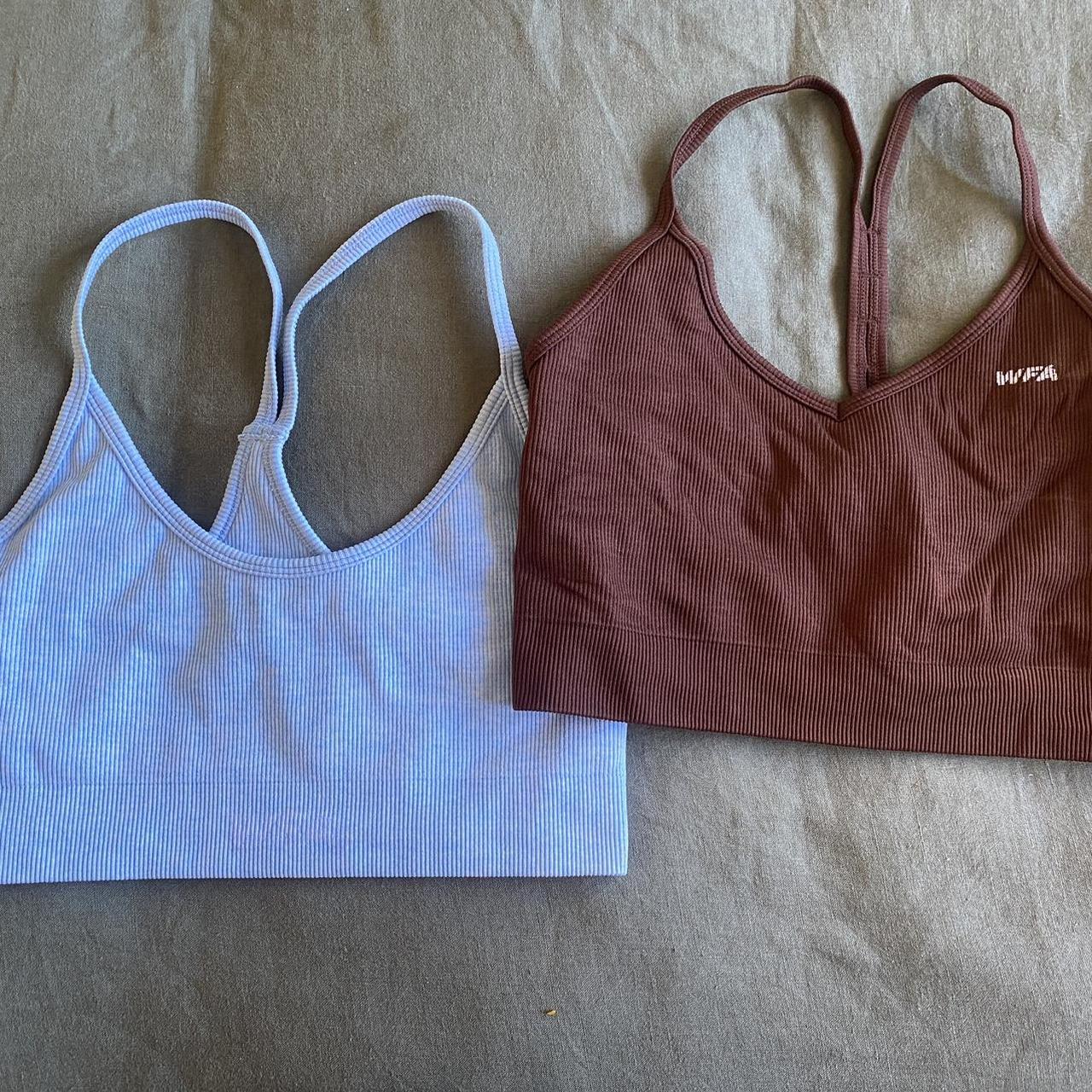 White Fox Boutique Crop Tops (light blue is size... - Depop