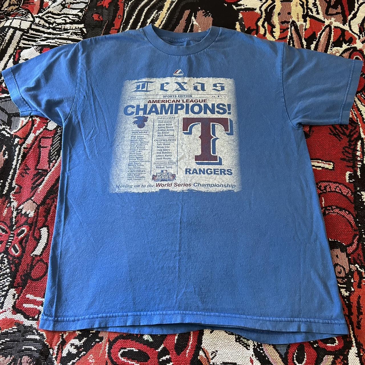 Texas Rangers Throwback Vintage Logo T Shirt