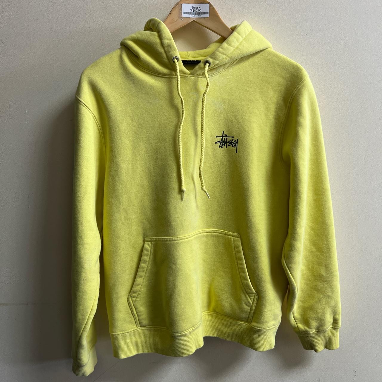 Lime green 2024 stussy hoodie