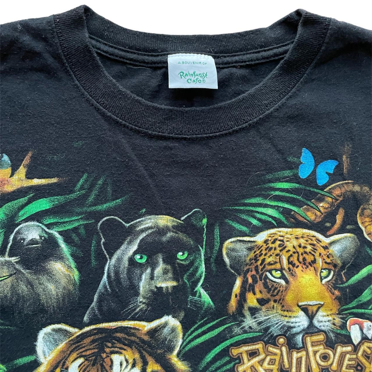 Vintage Rainforest Cafe Downtown Disney Leopard shirt… - Gem