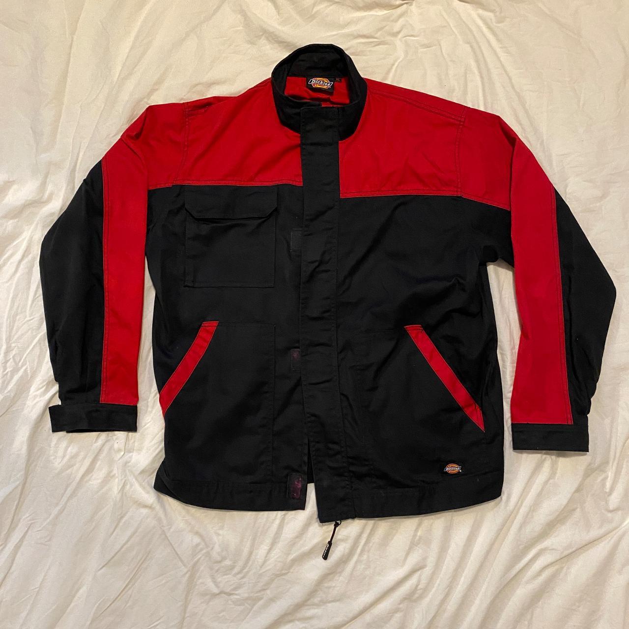 Dickies work wear jacket. Black and Red. Size XL but. Depop