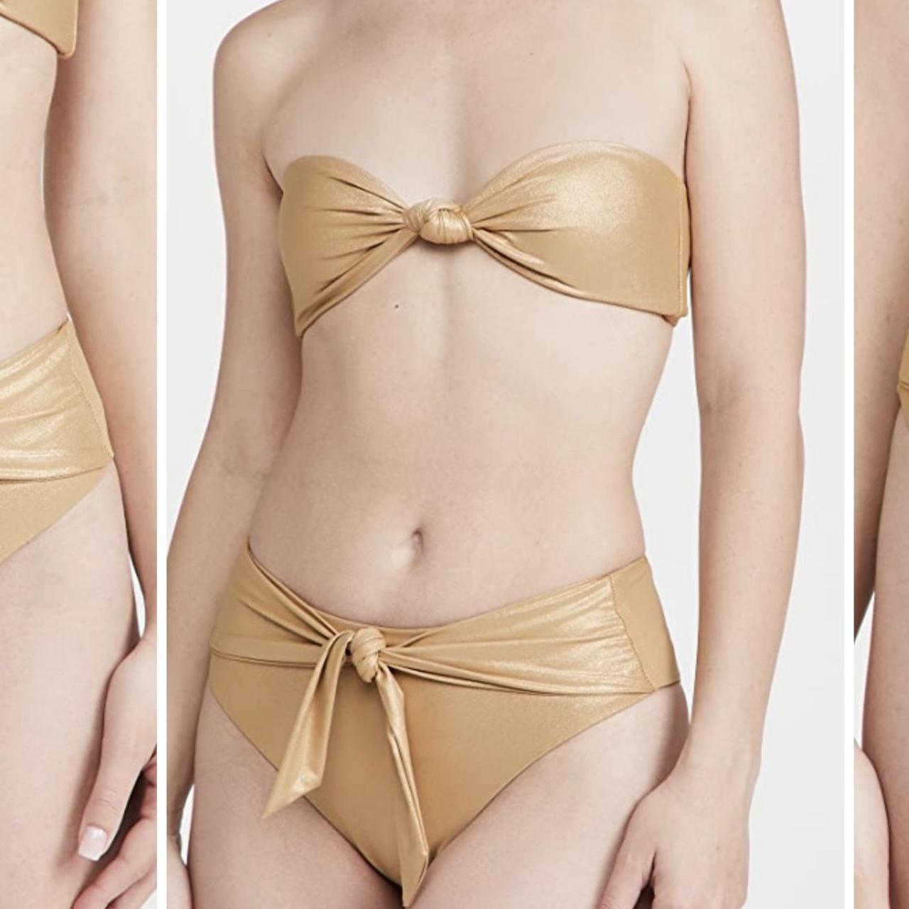 Good American metallic gold bikini sets. Both size | Depop