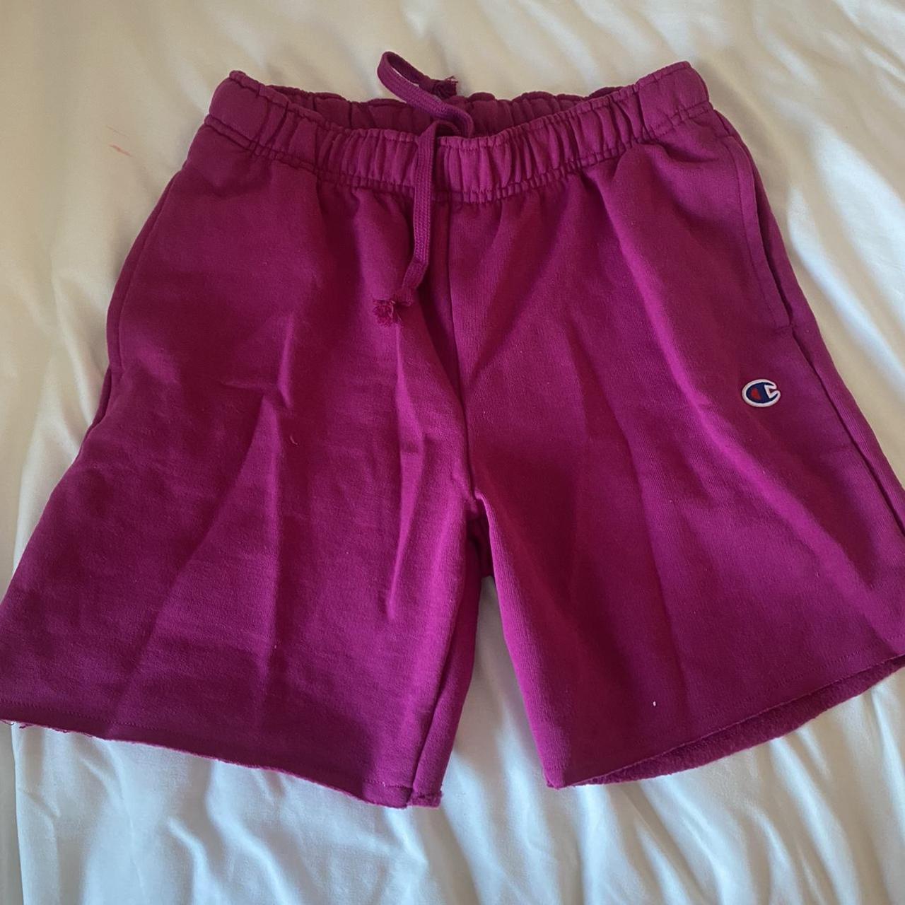 Pink champion sweat shorts hot sale