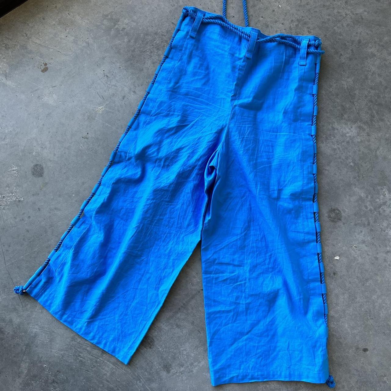 Issey Miyake Women's Blue Trousers (2)