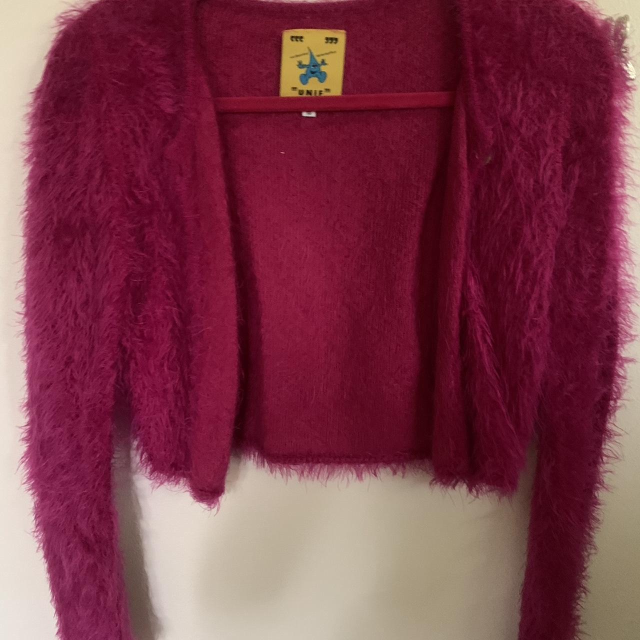 UNIF Women's Pink Cardigan | Depop
