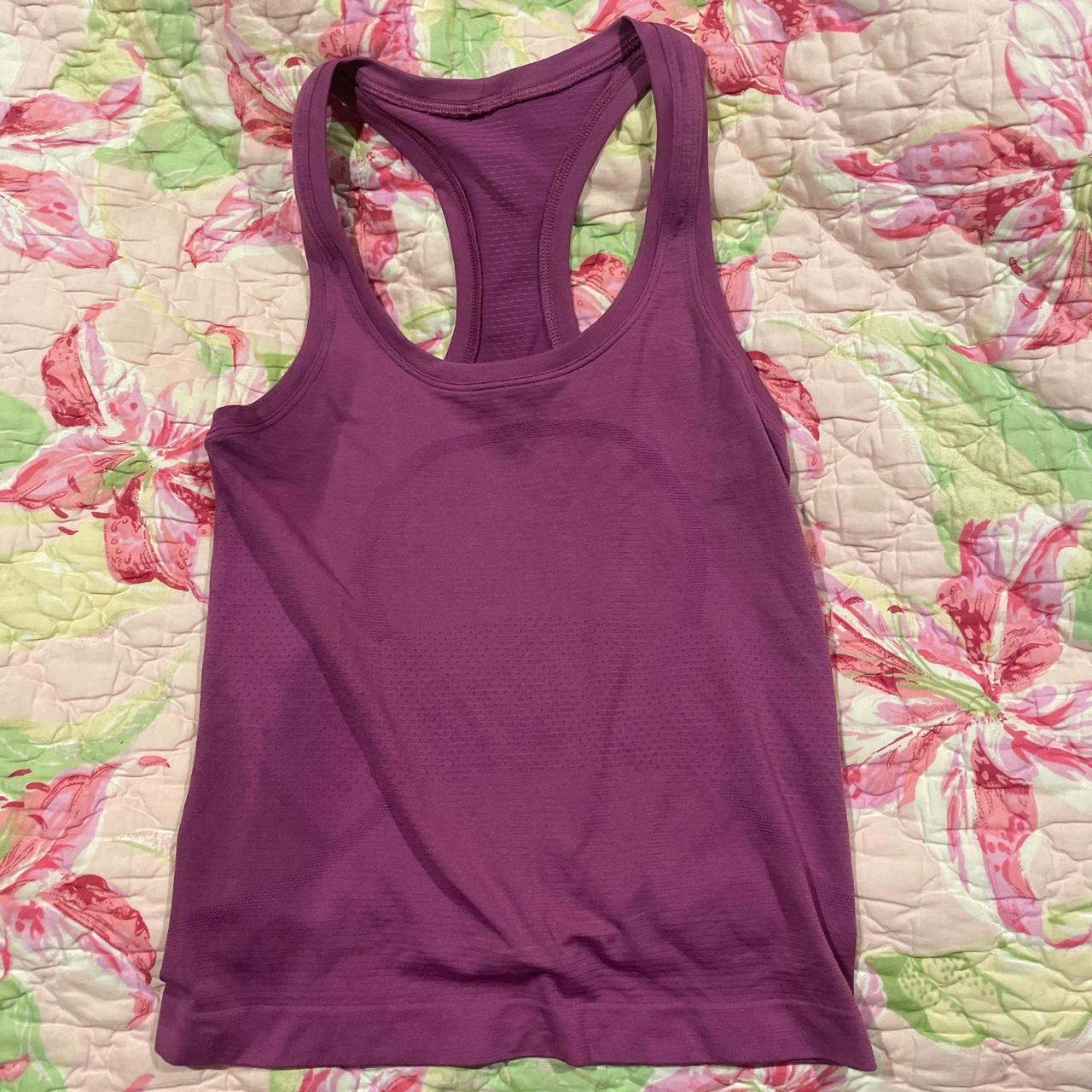 Lululemon Women's Purple and Pink Crop-top | Depop