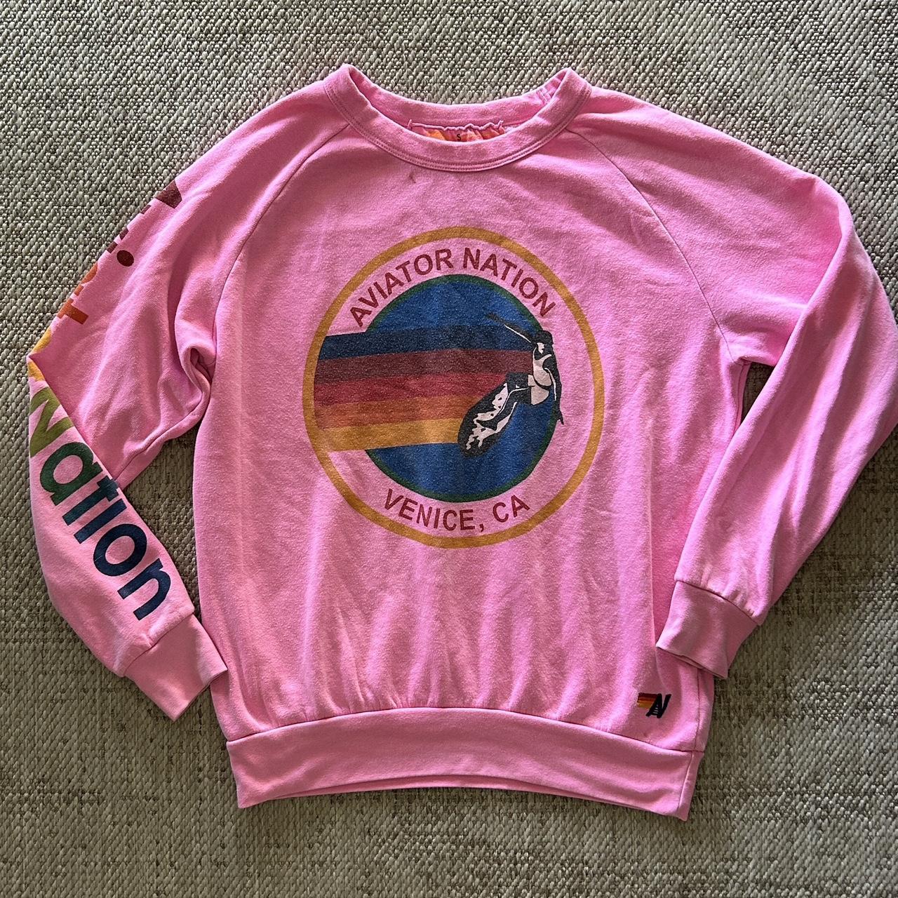 Aviator Nation Women's Pink Sweatshirt (2)