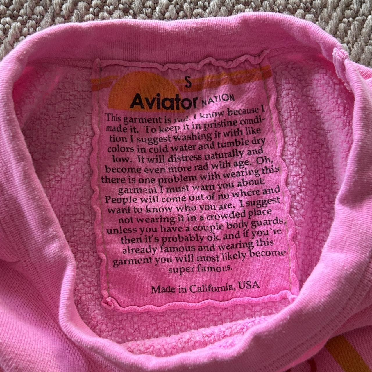 Aviator Nation Women's Pink Sweatshirt (4)