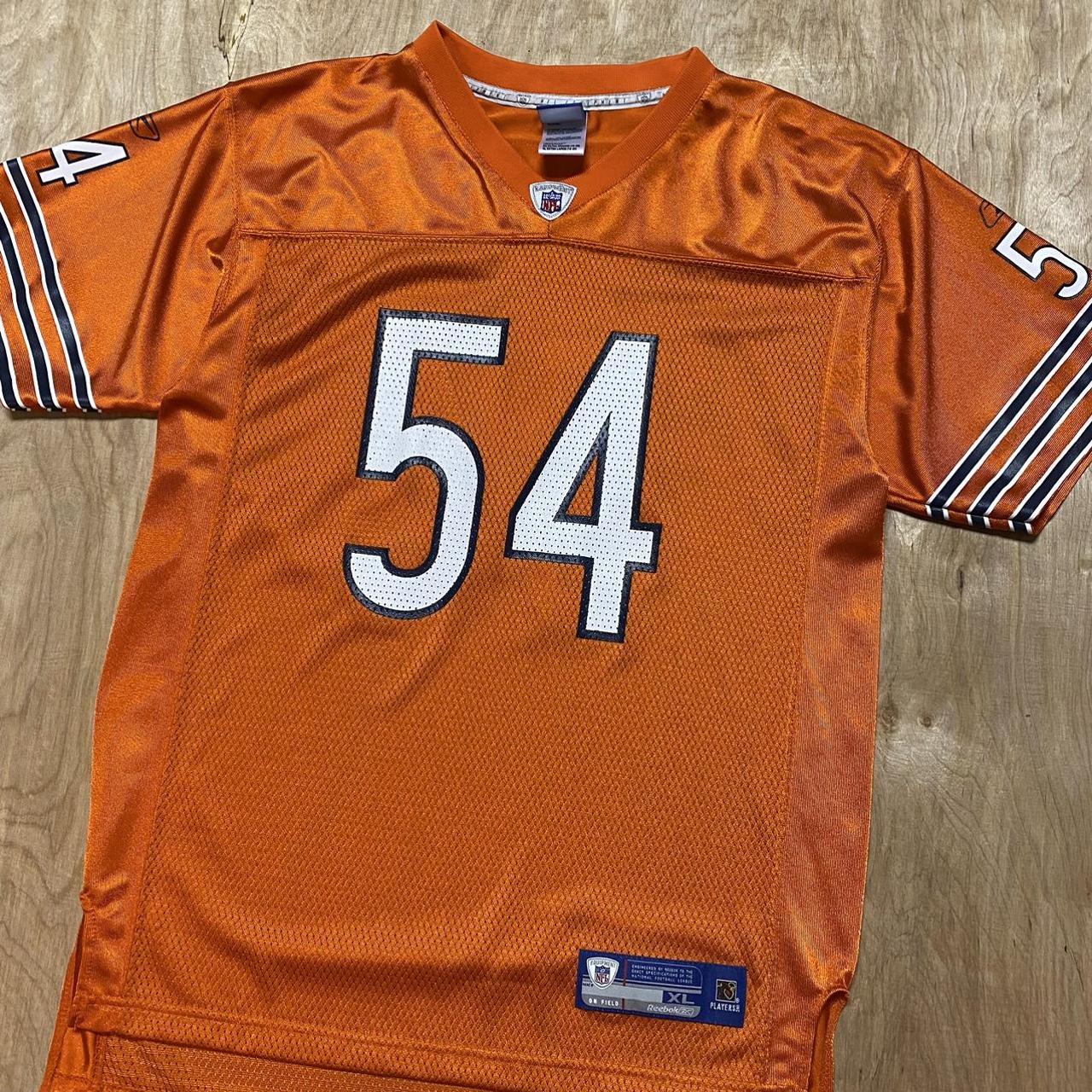 CHICAGO BEARS BRIAN URLACHER # 54 FOOTBALL JERSEY Reebok Orange Sz XL mens