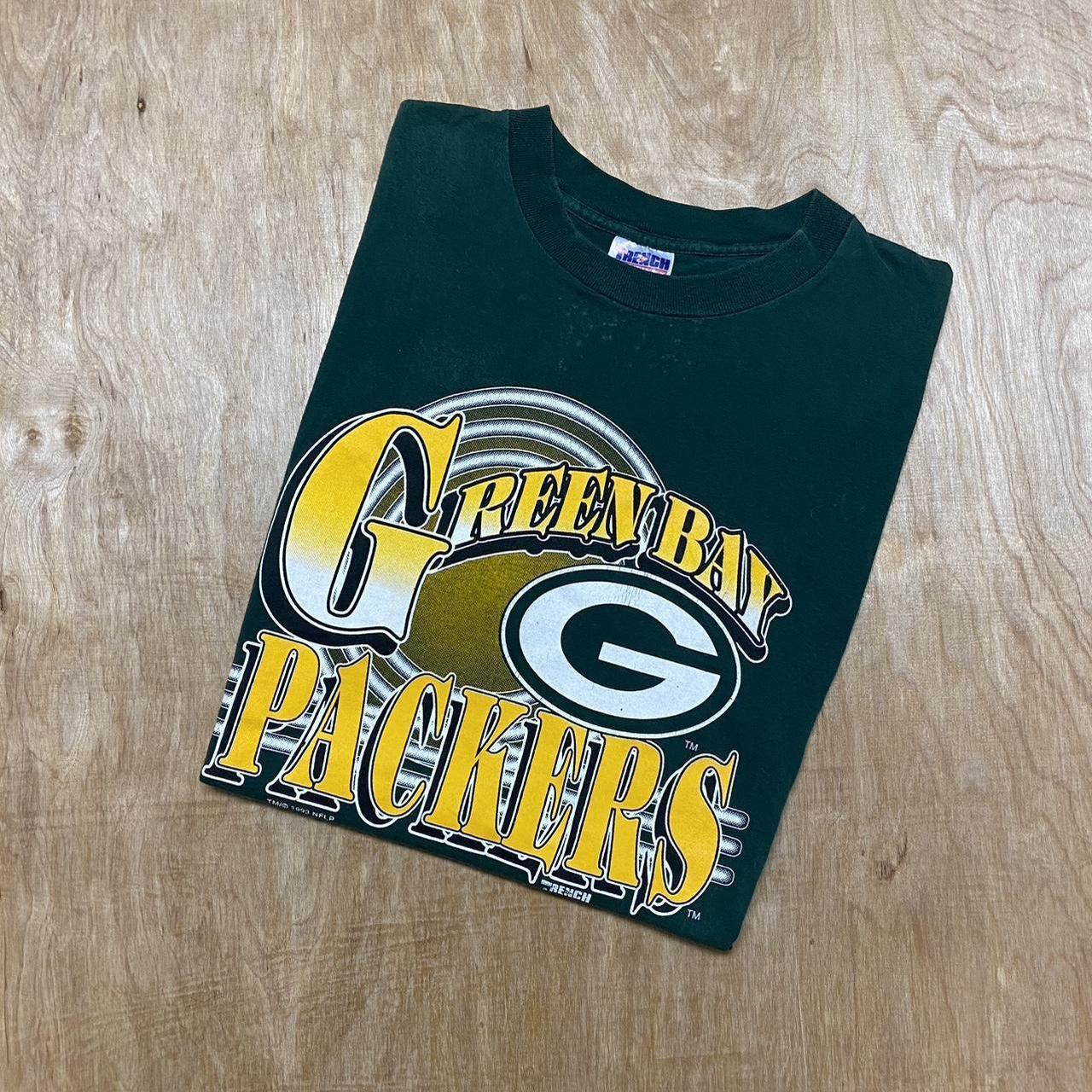 90s Green Bay Packers Vintage Single Stitch Hanes - Depop