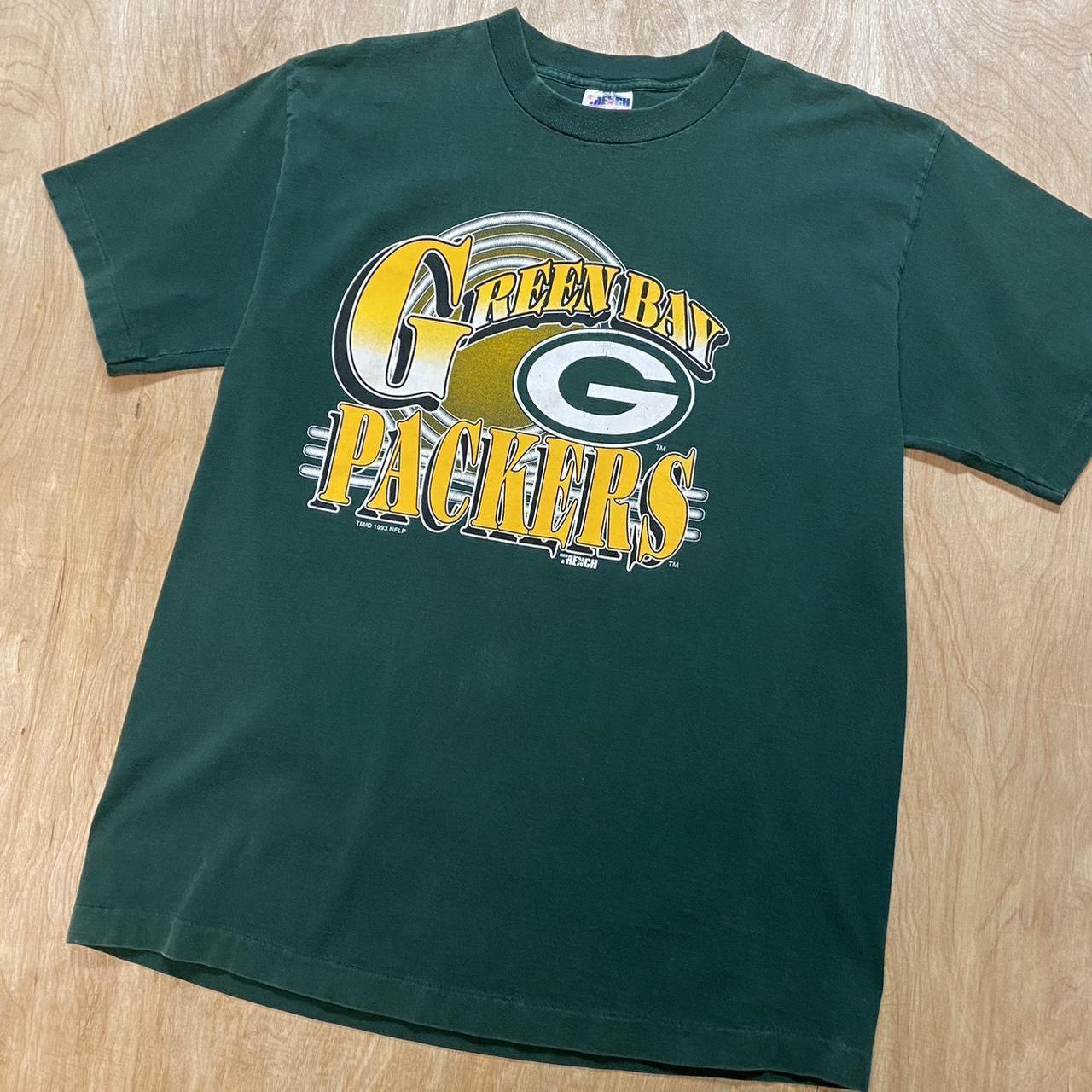 90s Green Bay Packers Vintage Single Stitch Hanes - Depop