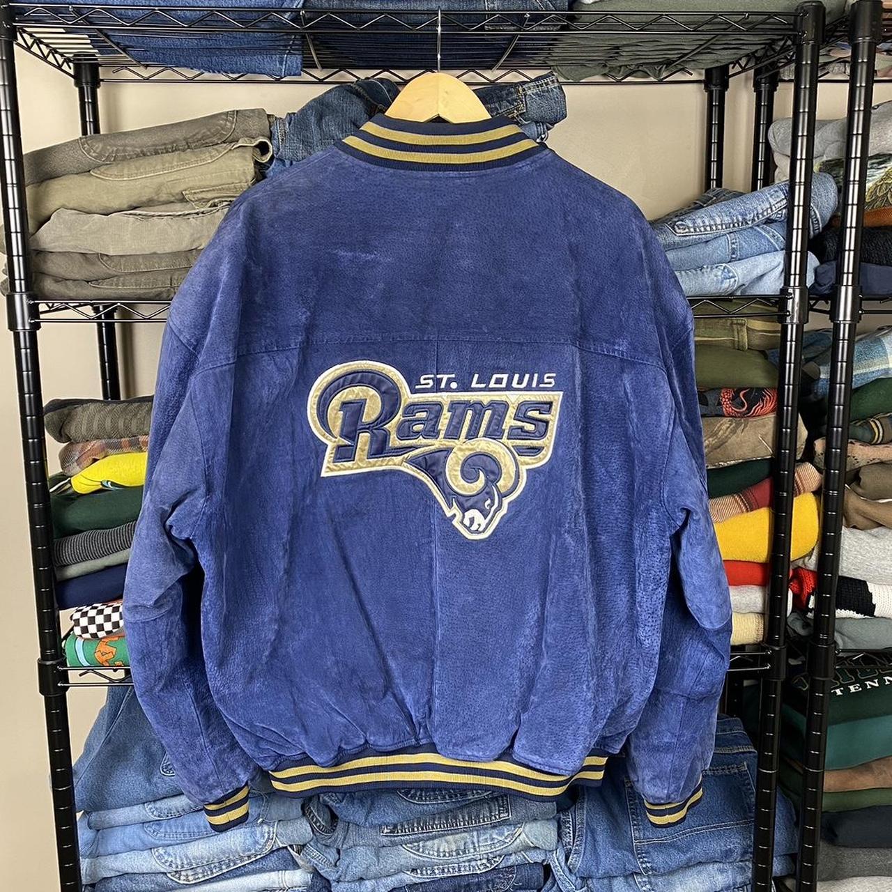 Mint condition St.Louis Rams dark blue hoodie!! - Depop