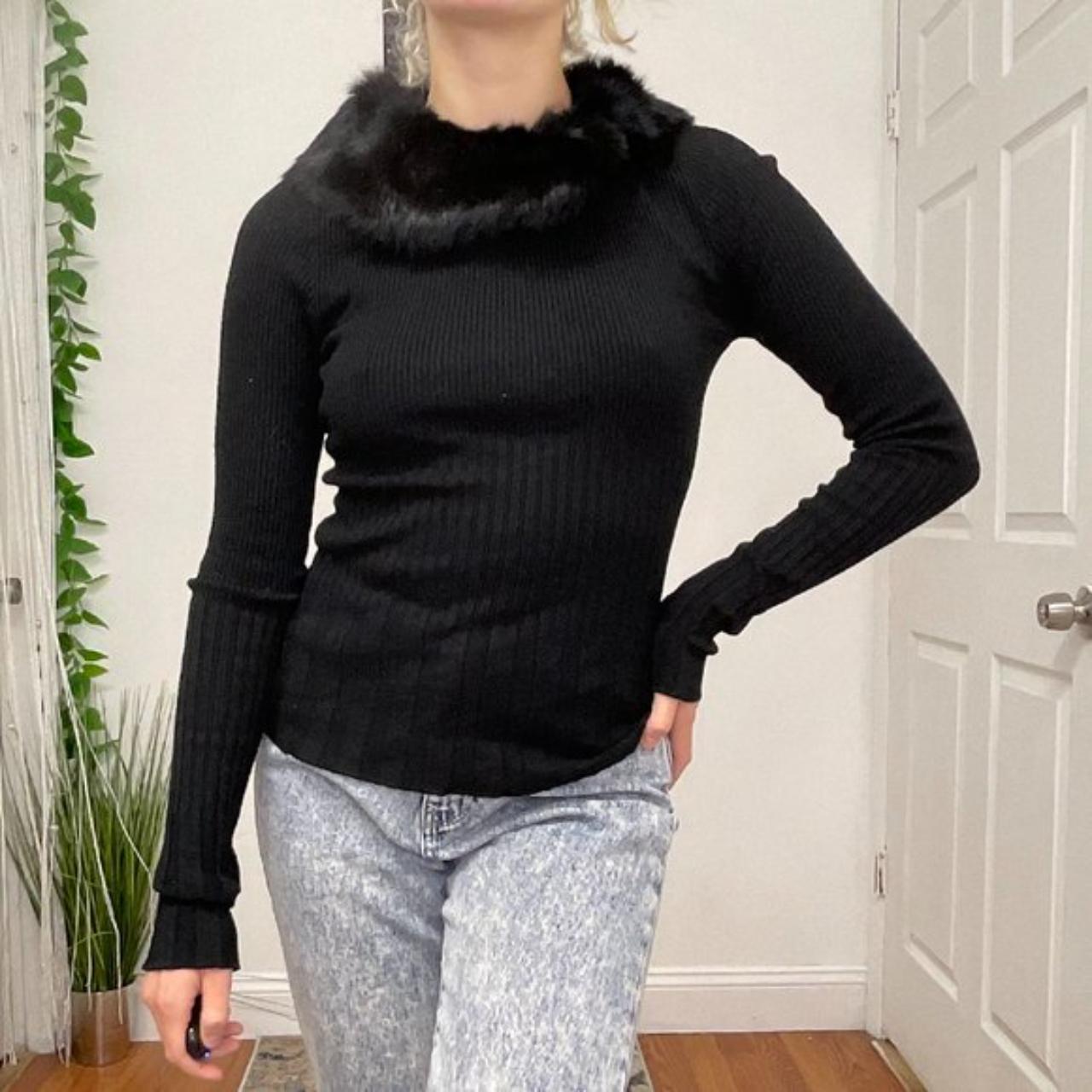 Faux 2024 collar sweater