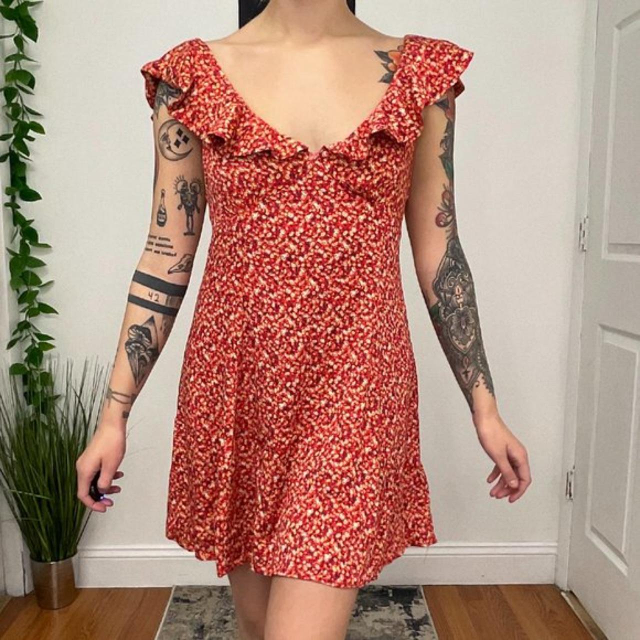 Kimchi blue outlet red floral dress