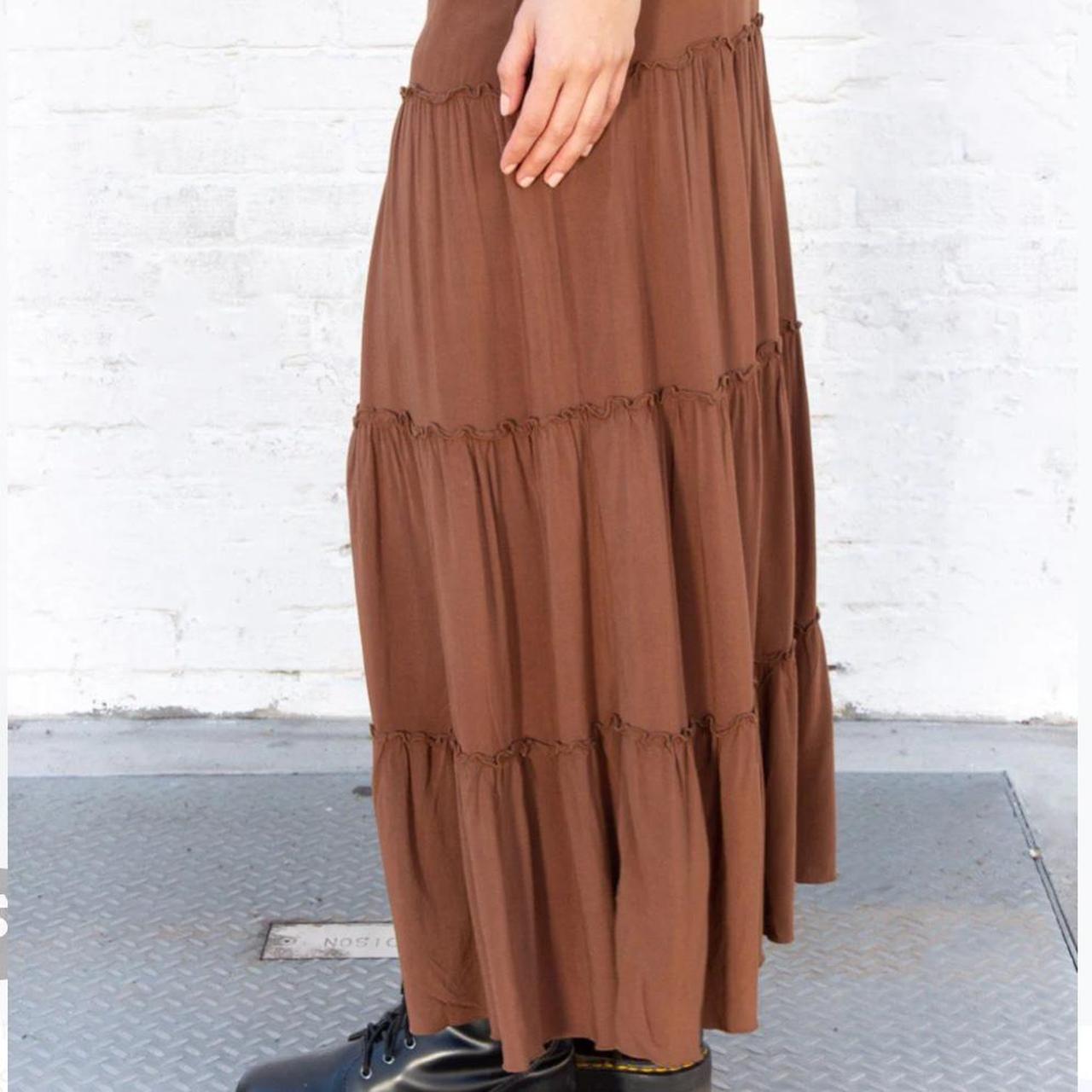 brandy melville izzy maxi skirt in brown perfect... Depop