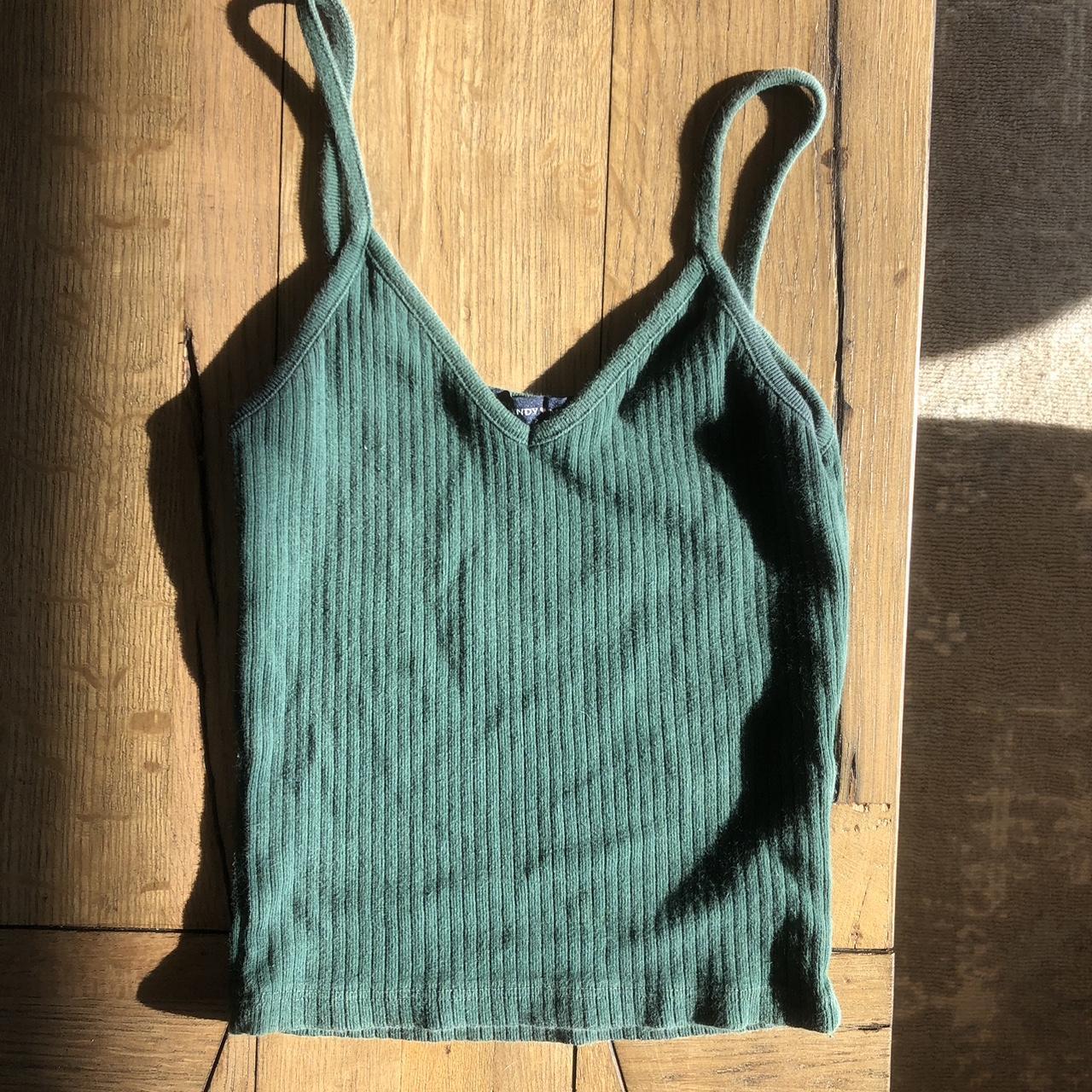 Brandy Melville green tank brandymelville Depop