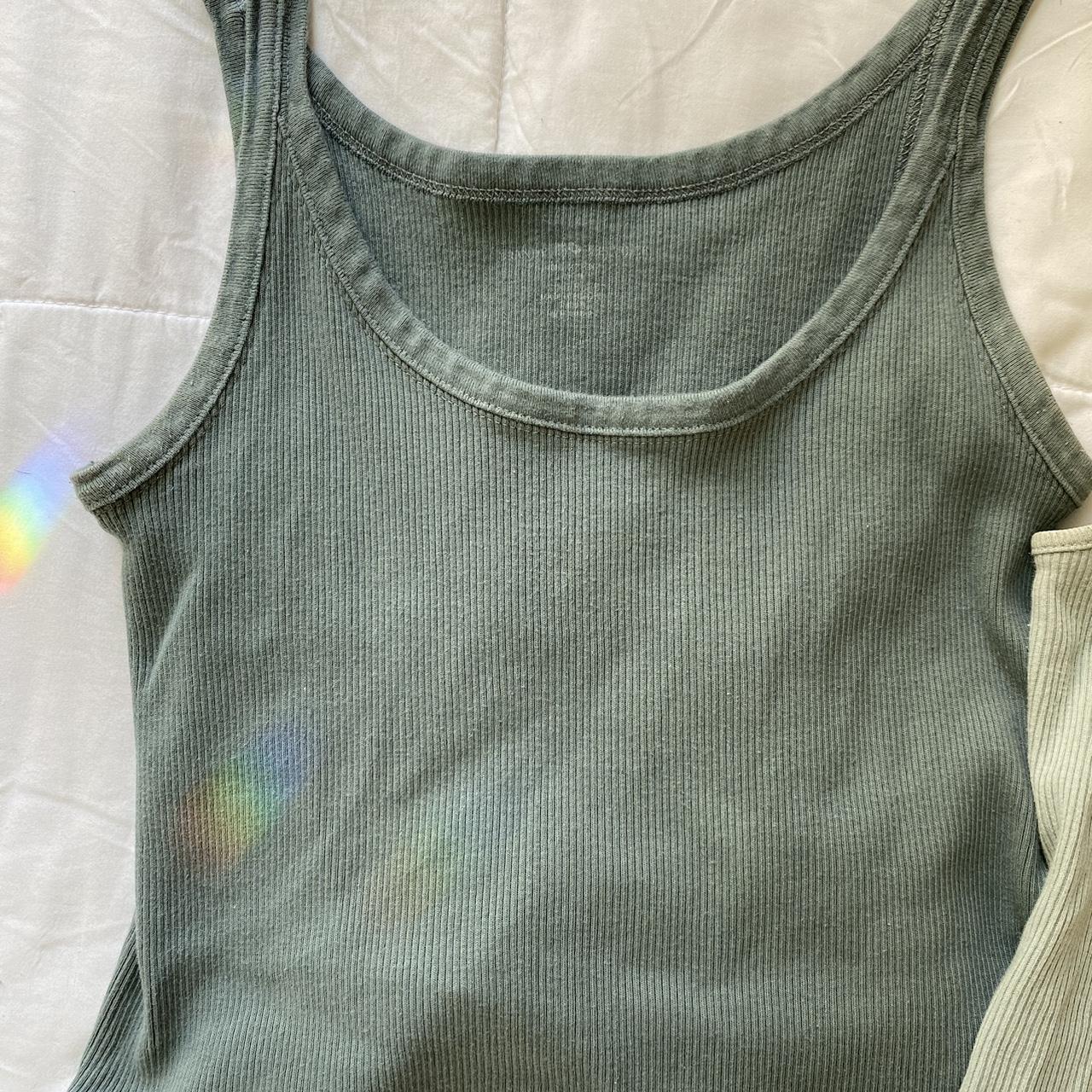 brandy melville cropped tanks these are in good,... - Depop