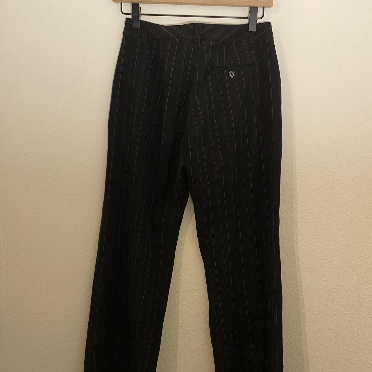 y2k old navy dress pants low rise black and gray... - Depop