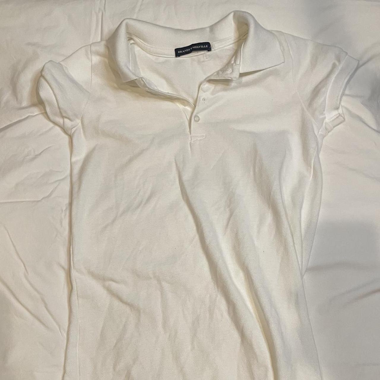 Brandy Melville white polo dress Condition:... - Depop