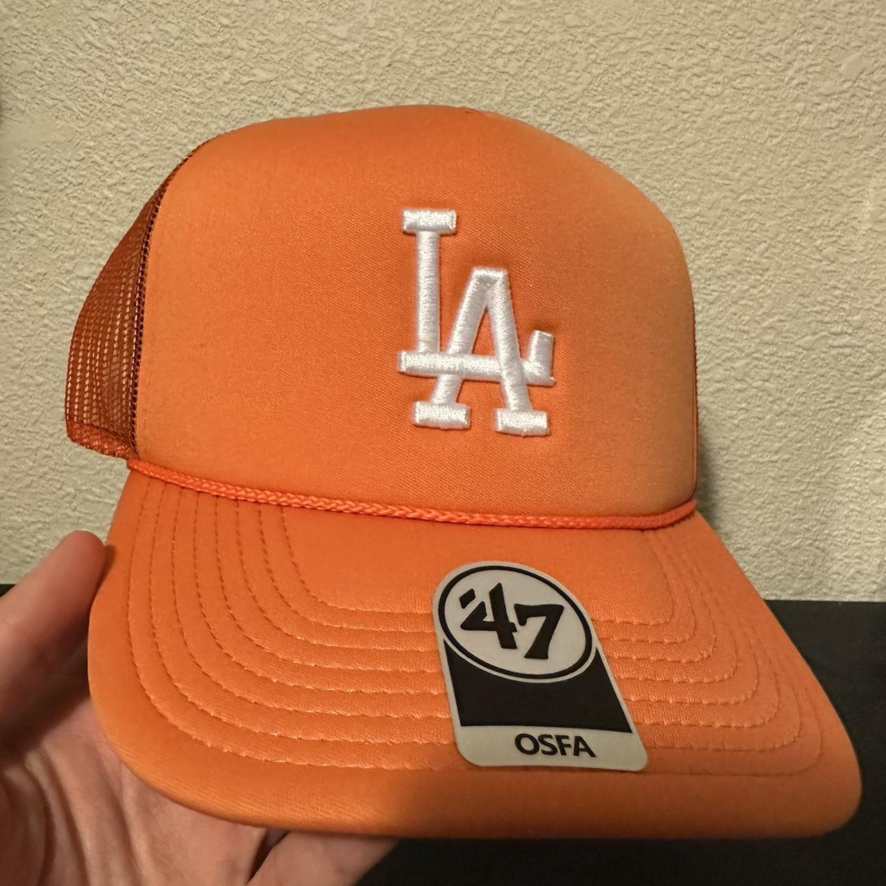 orange dodgers hat