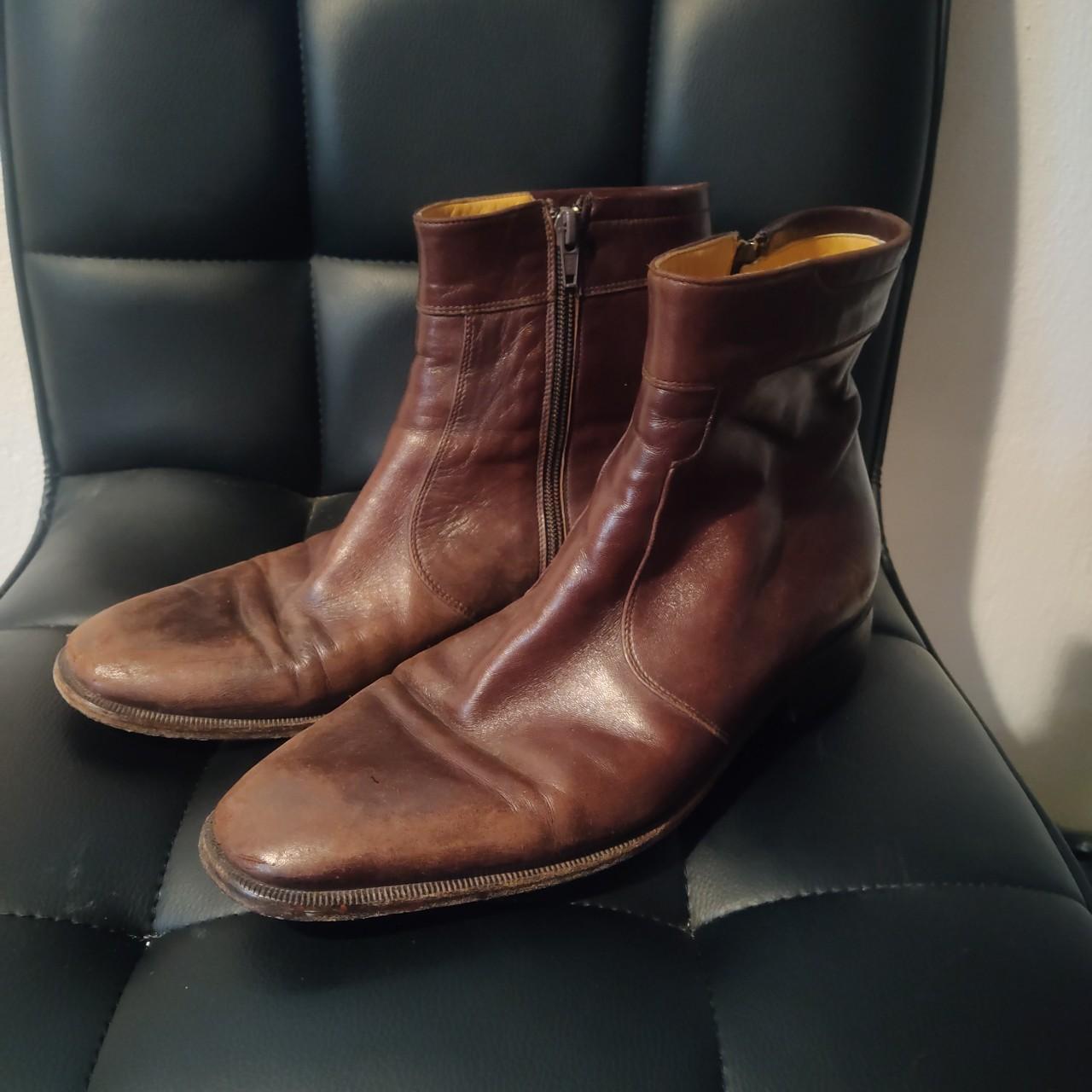 Unknown Italian leather boots SIZE 10. They don't... - Depop