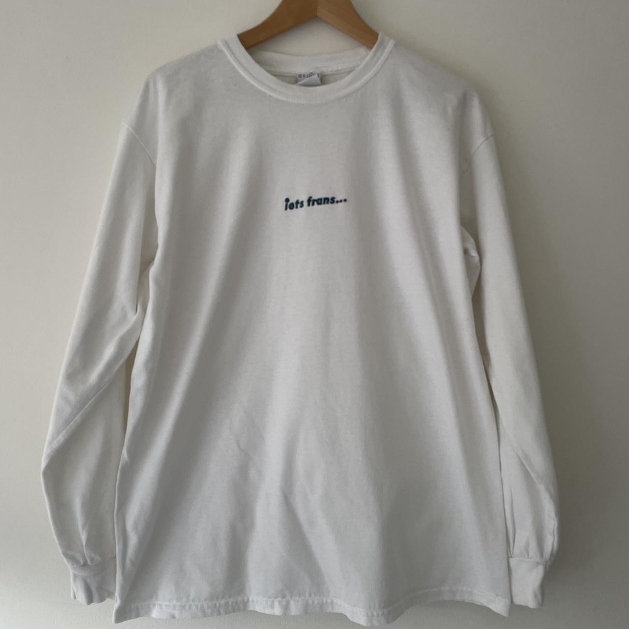 Iets Frans Oversized T-shirt in white. Size medium... - Depop