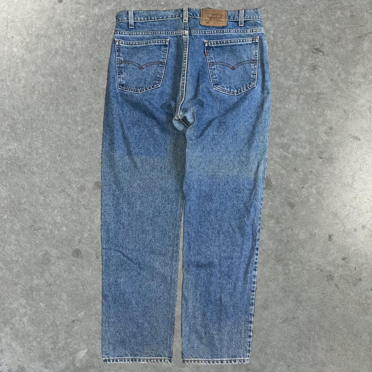 Vintage Levi’s 505 Baggy Jeans Orange Tab Medium... - Depop